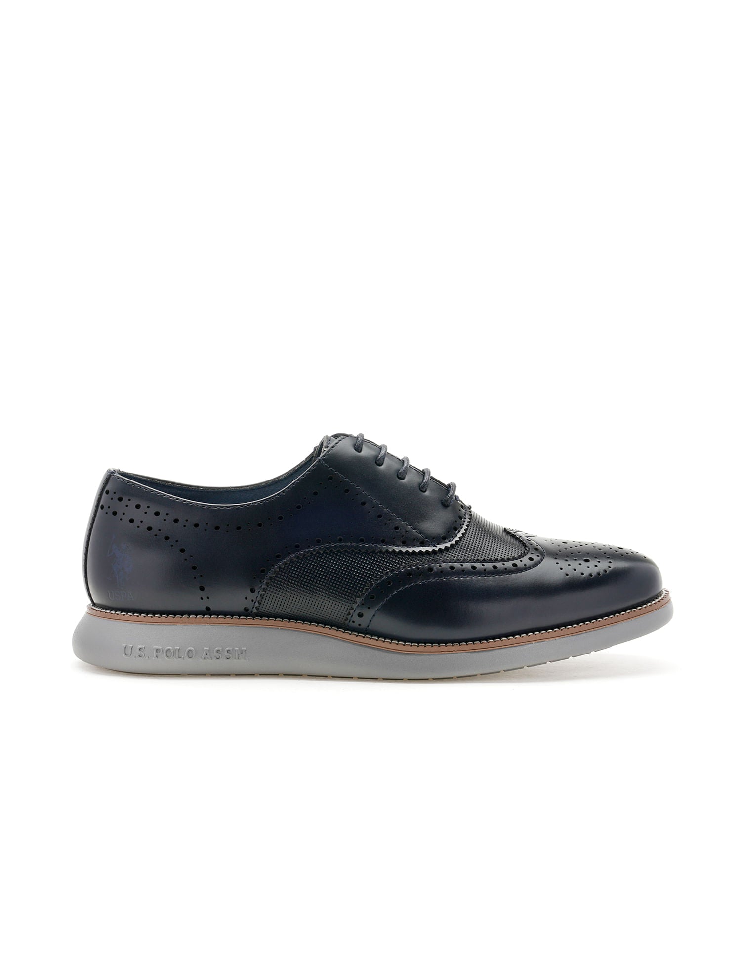 Men Marco Navy Work Casuals Lace Up Shoes Blue - U.S. Polo Assn. India | Large