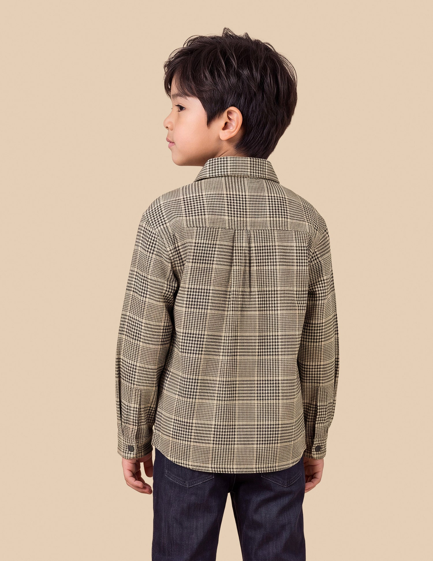 Plaid Checked Twill Shacket Beige - U.S. Polo Assn. India | Large