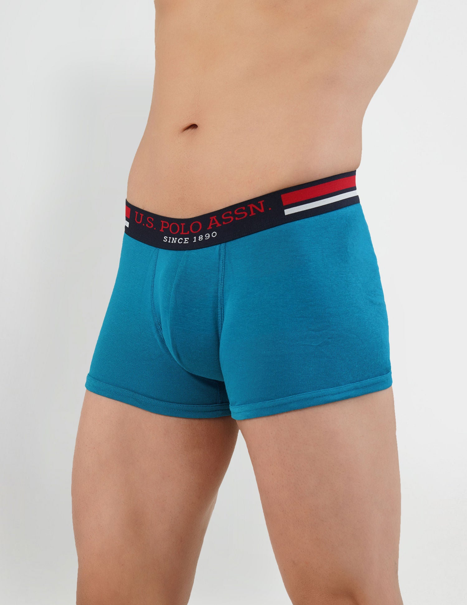 Pure Cotton Contrast Waist I641 Trunks - Pack Of 1 Blue - U.S. Polo Assn. India | Large