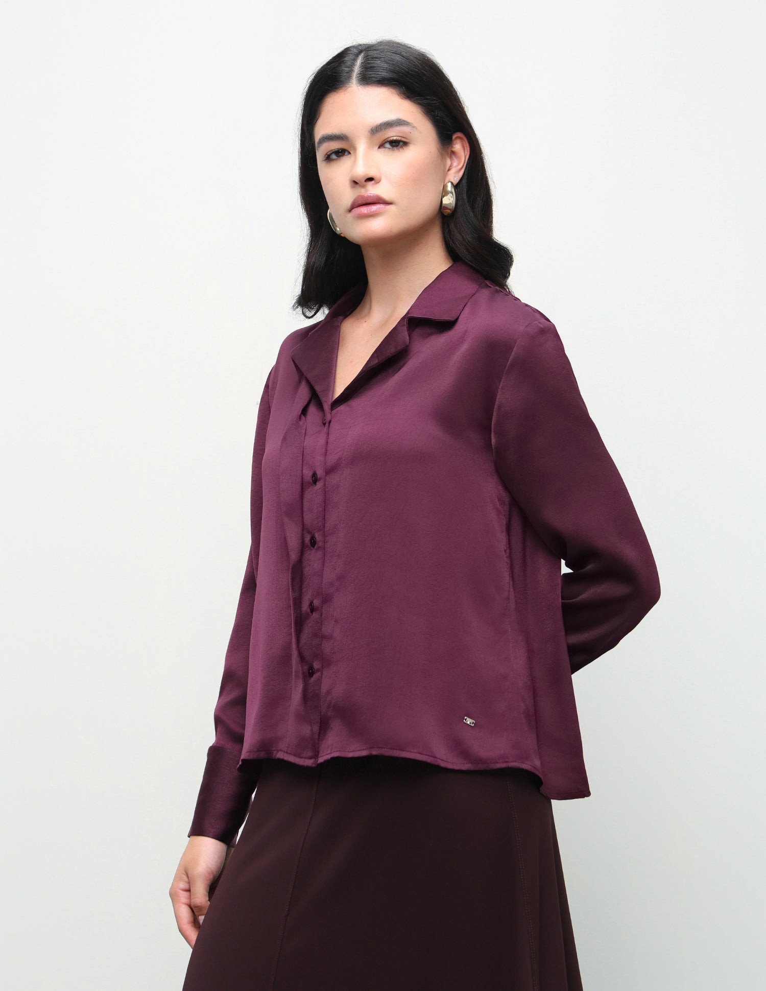 Solid Relaxed Fit Shirt Wine - U.S. Polo Assn. India | Large
