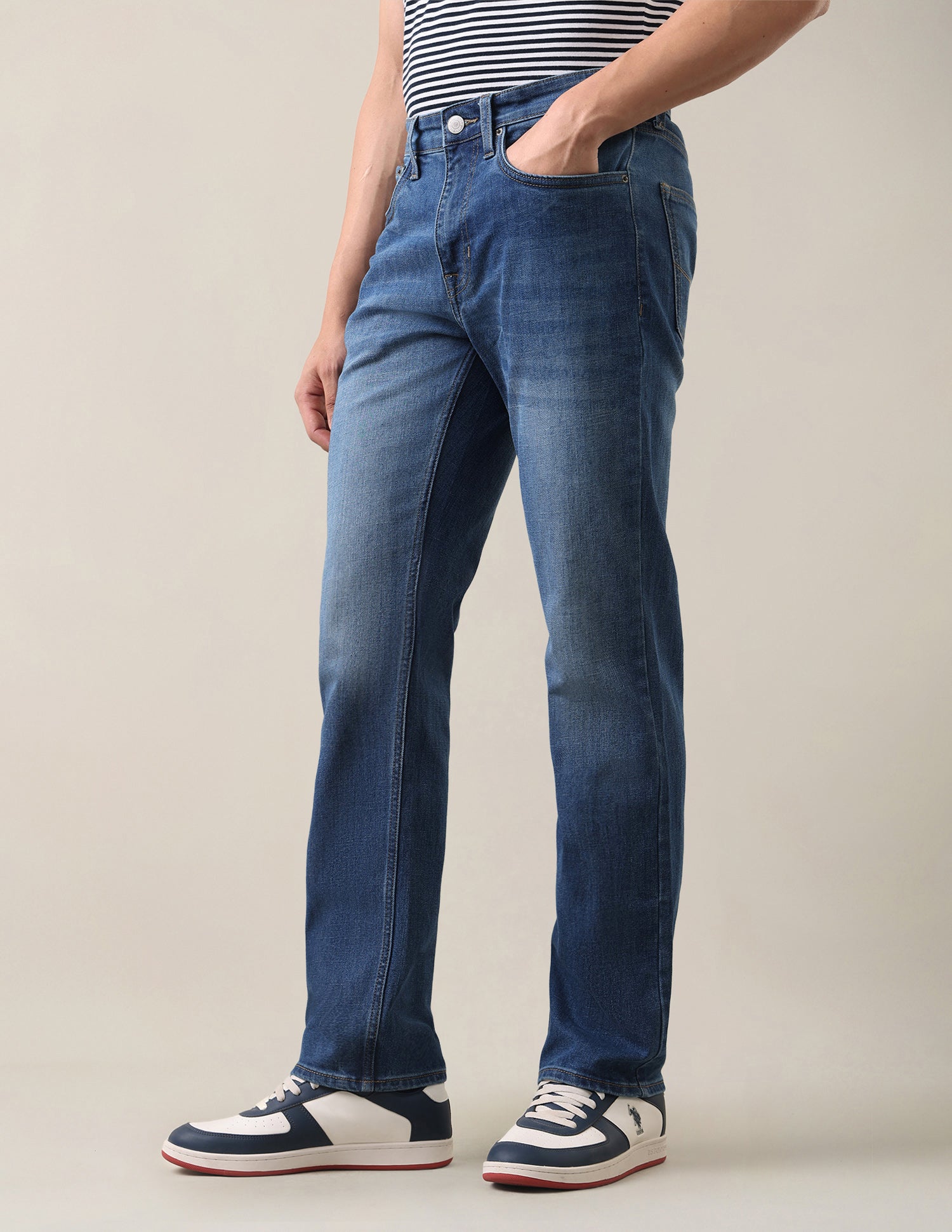 Harold Slim Straight Fit Blue Jeans Indigo - U.S. Polo Assn. India | Large