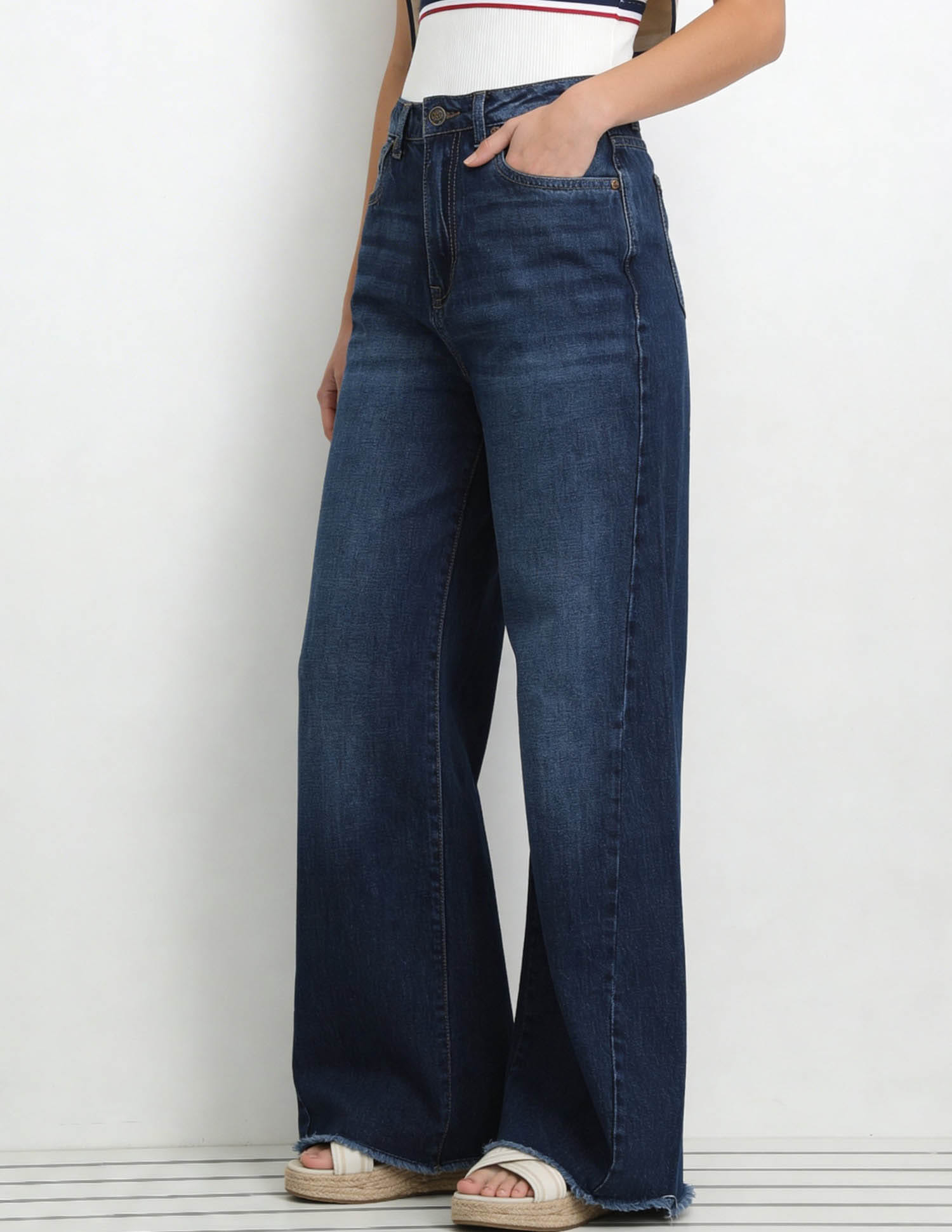 High Rise Flared Fit Jeans Blue - U.S. Polo Assn. India | Large