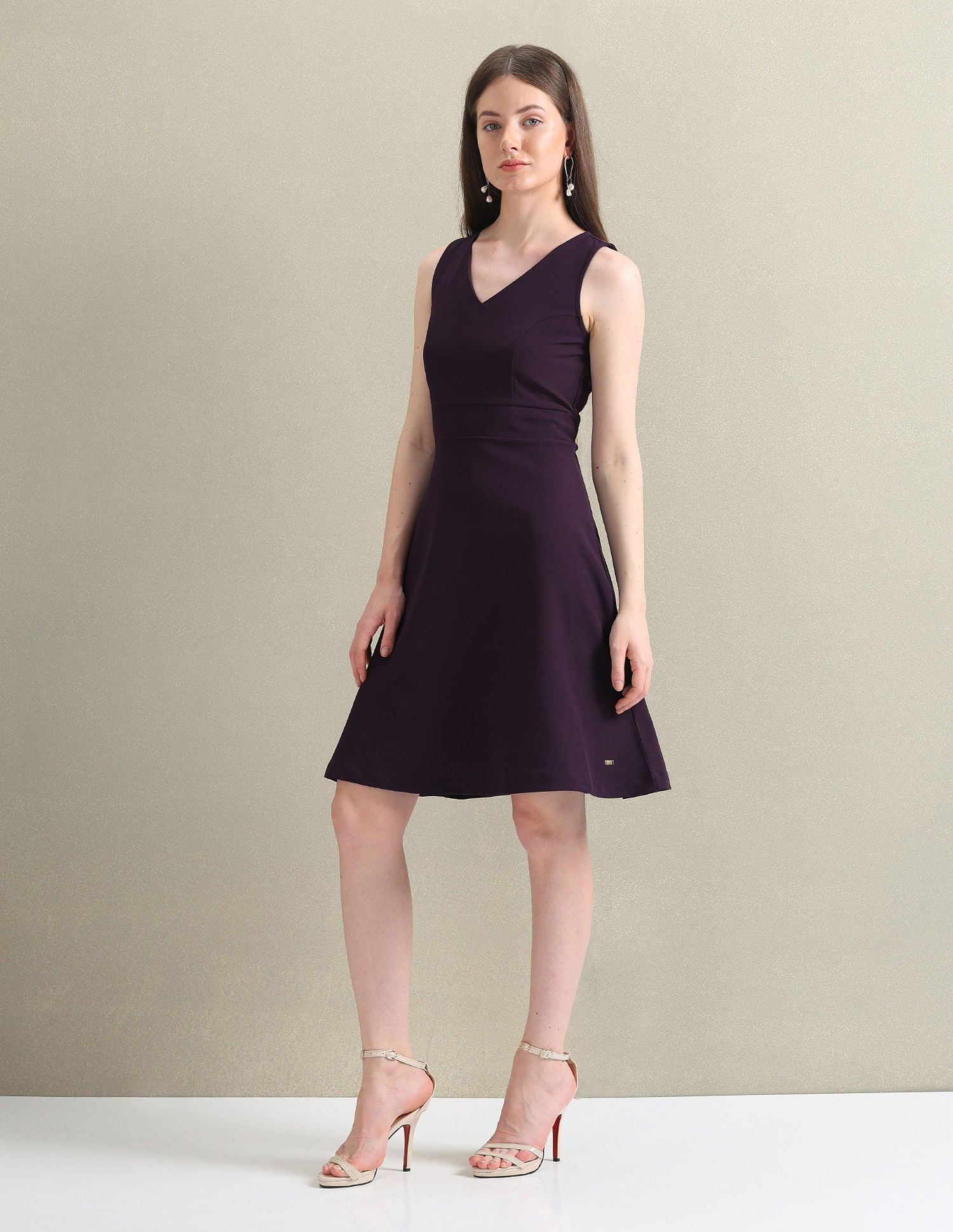 Sleeveless V-Neck Dress Plum - U.S. Polo Assn. India | Large