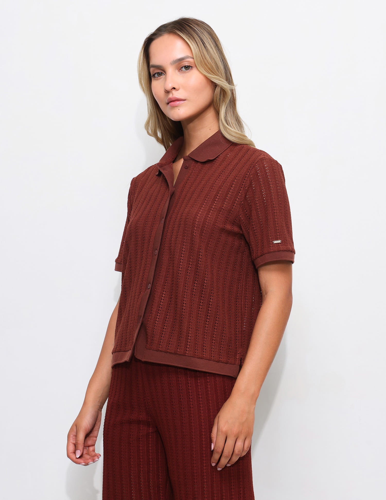 Textured Boxy Fit Shirt Orange - U.S. Polo Assn. India | Large