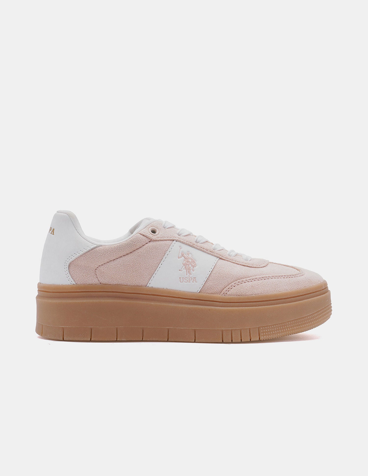 Women Zaira Colourblocked Sneakers Light Pink - U.S. POLO ASSN. | Large