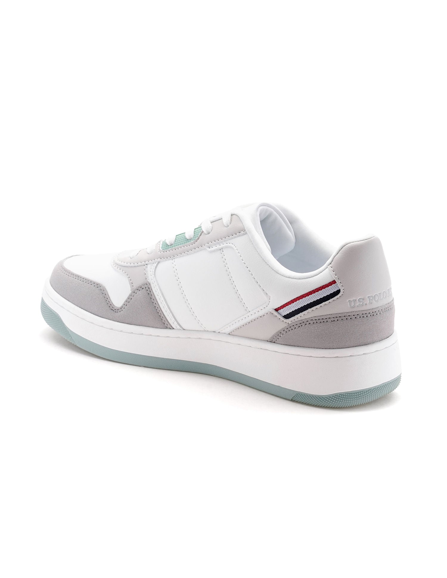 Men Joas Grey Retro Court Sneakers Grey - U.S. Polo Assn. India | Large
