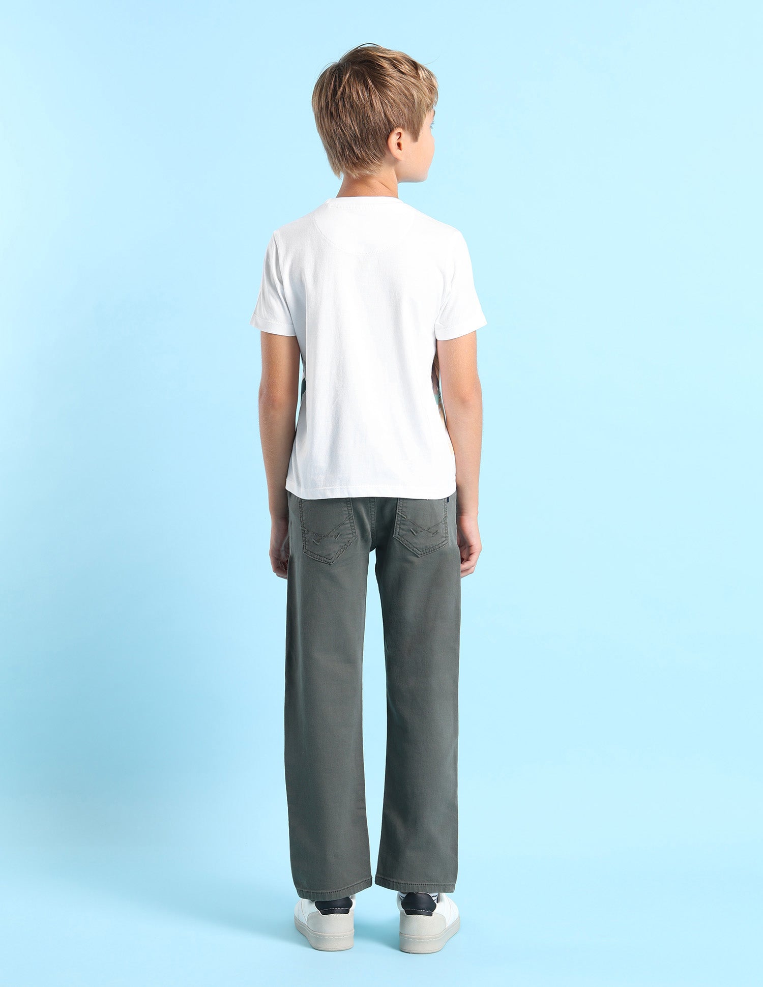 Boys Graphic Printed Regular Fit T-Shirt White - U.S. POLO ASSN. | Large