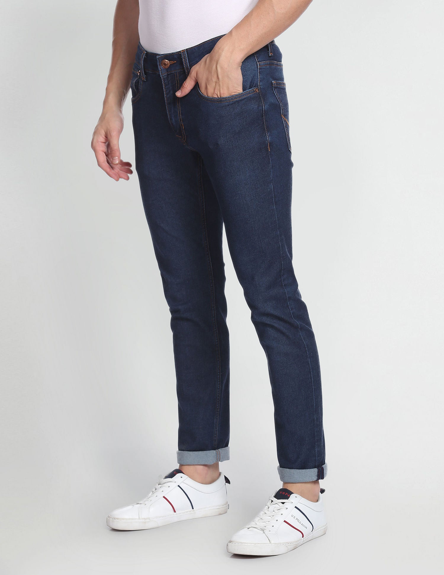 Brandon Slim Tapered Authentic Jeans Dark Blue - U.S. Polo Assn. India | Large