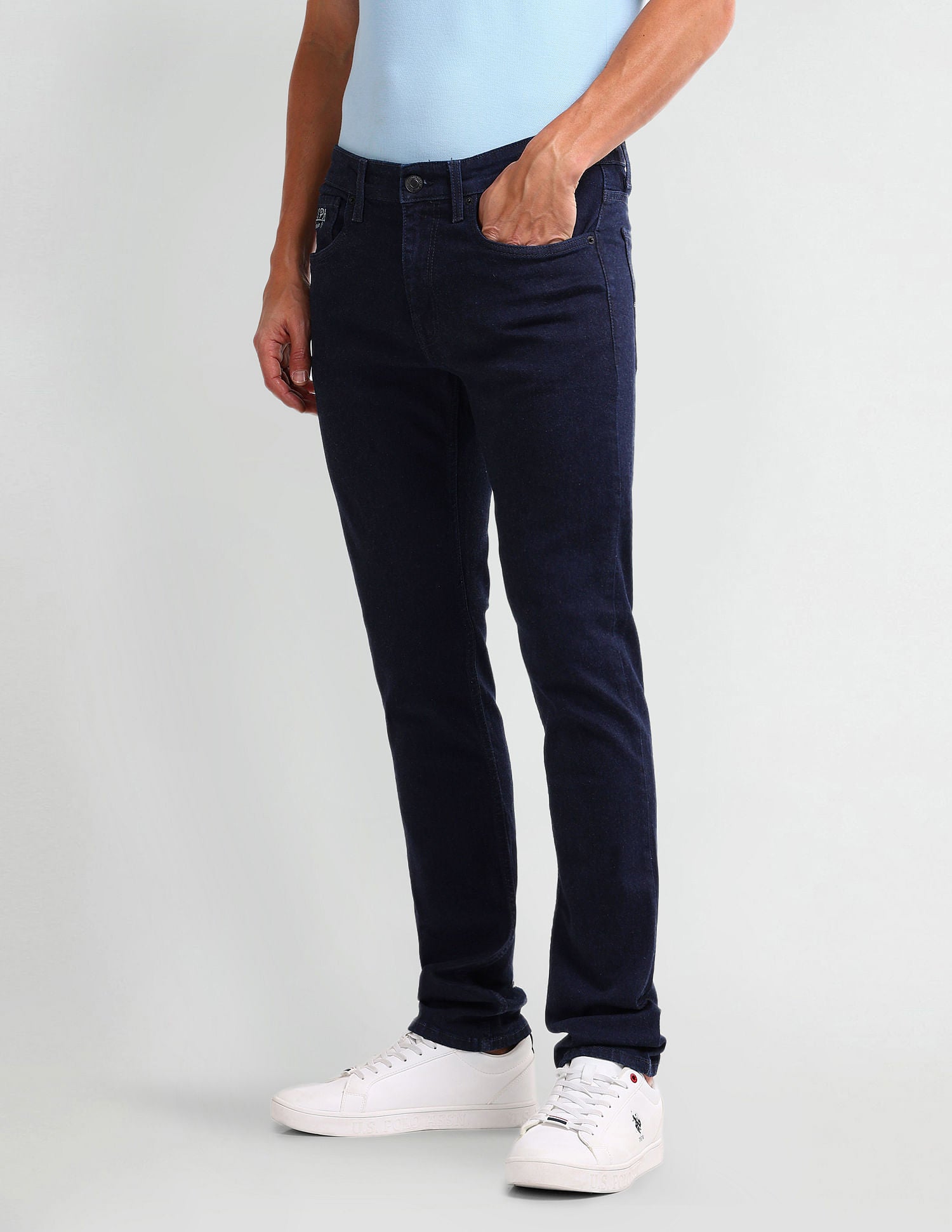 Brandon Slim Tapered Blue Jeans Blue - U.S. Polo Assn. India | Large