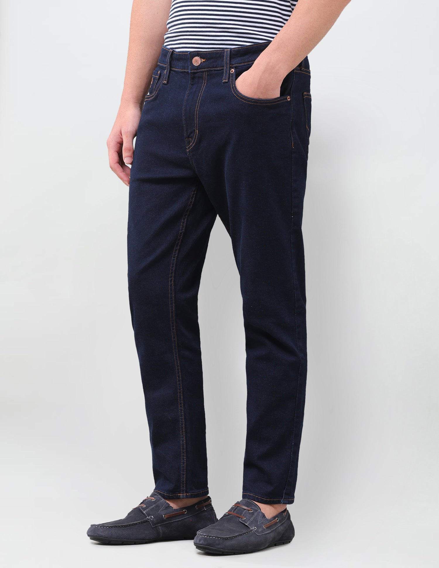 Cole Comfort Cropped Fit Blue Jeans Dark Indigo - U.S. Polo Assn. India | Large