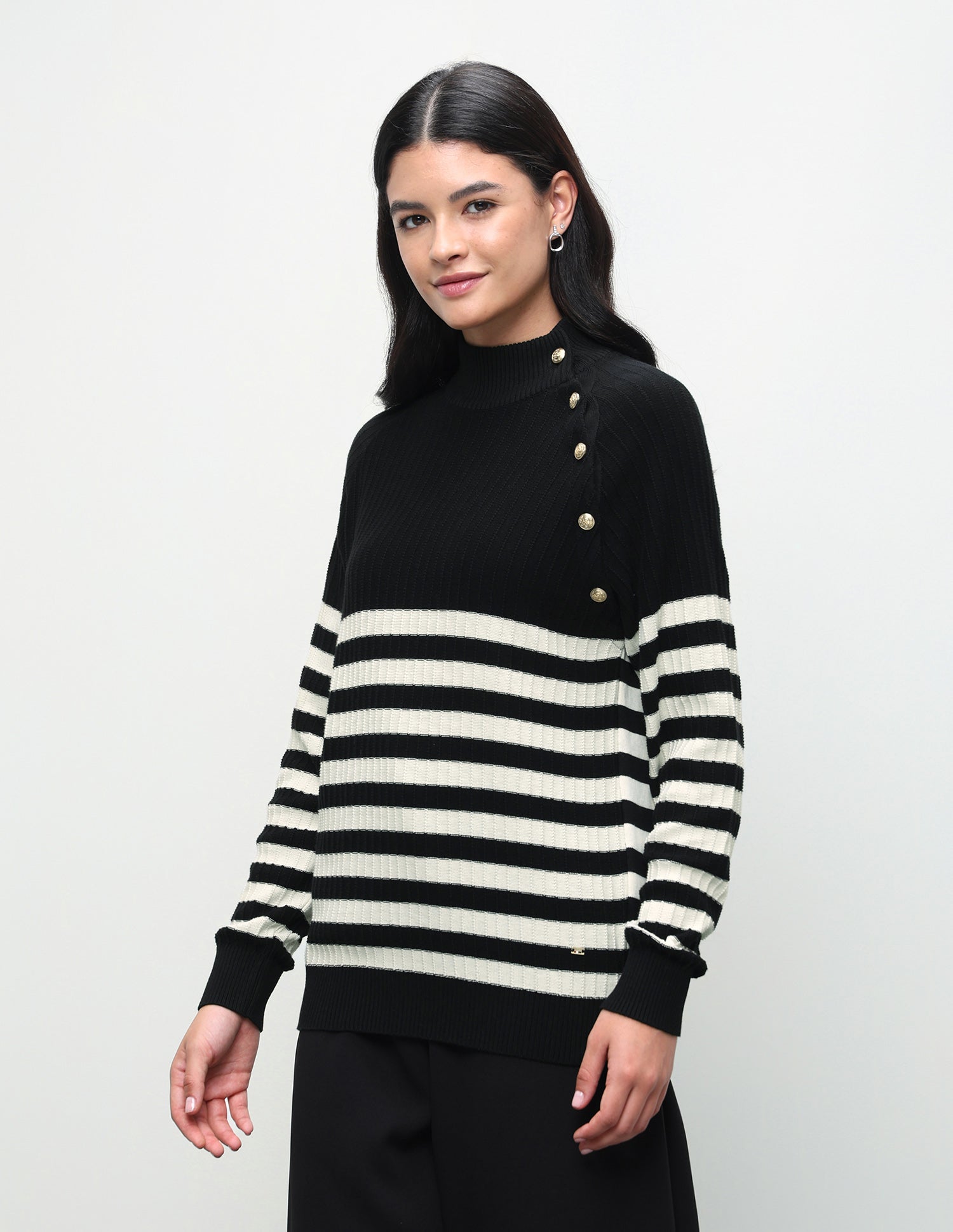 Horizontal Striped Regular Fit Sweater Multicolour - U.S. Polo Assn. India | Large