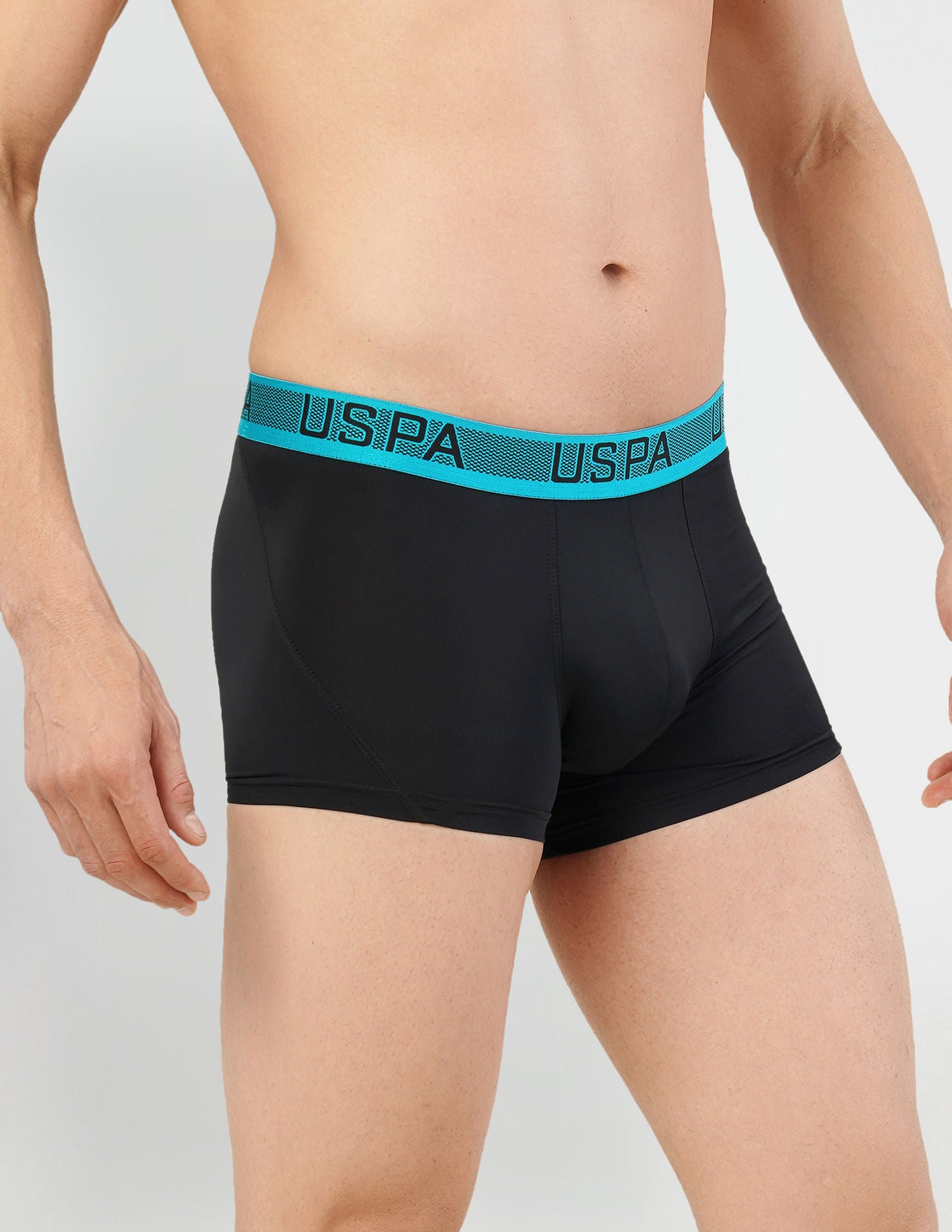 Nylon Spandex Solid I709 Trunks - Pack Of 1 Black - U.S. POLO ASSN. | Large