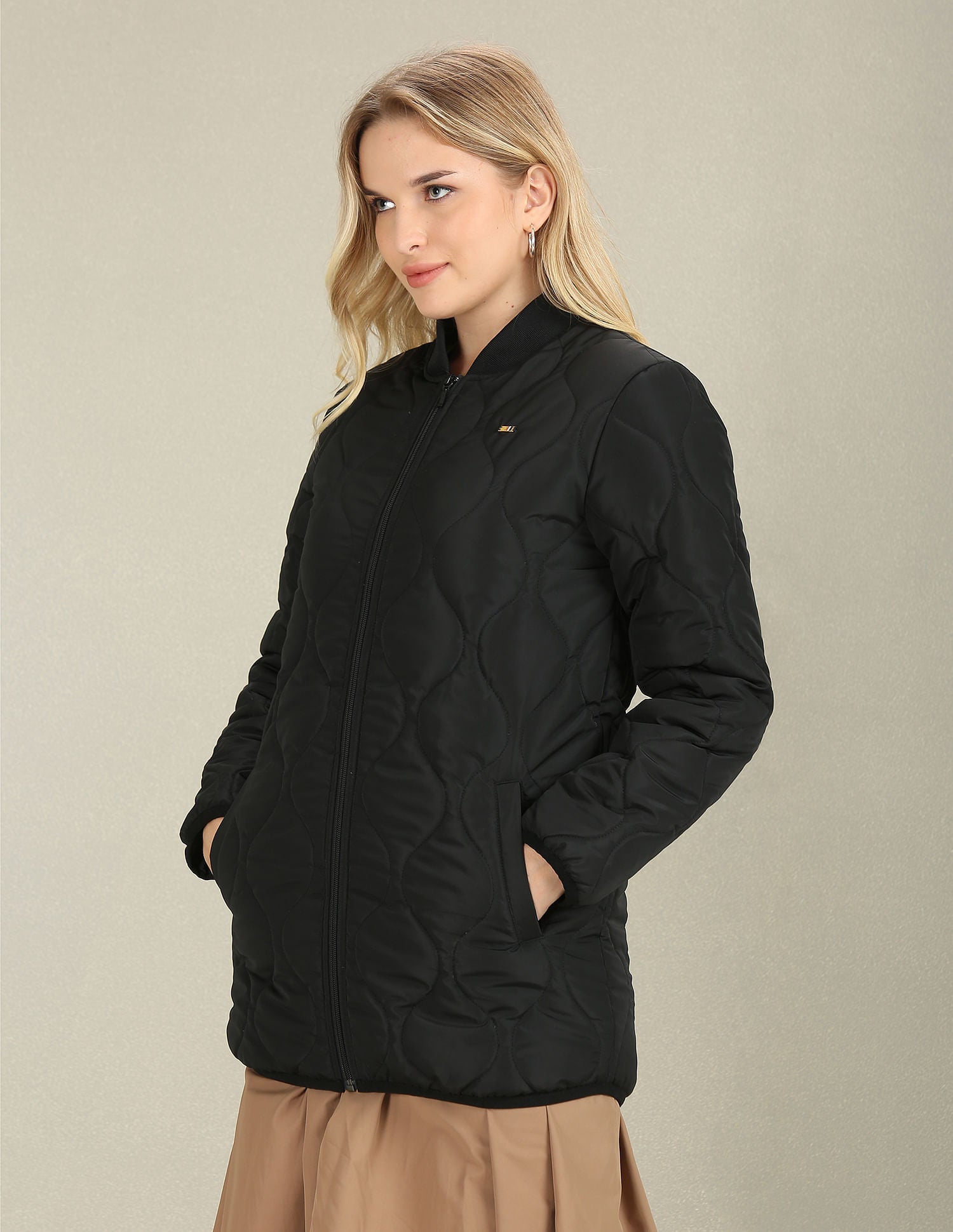 Longline Stand Neck Jacket Black - U.S. POLO ASSN. | Large