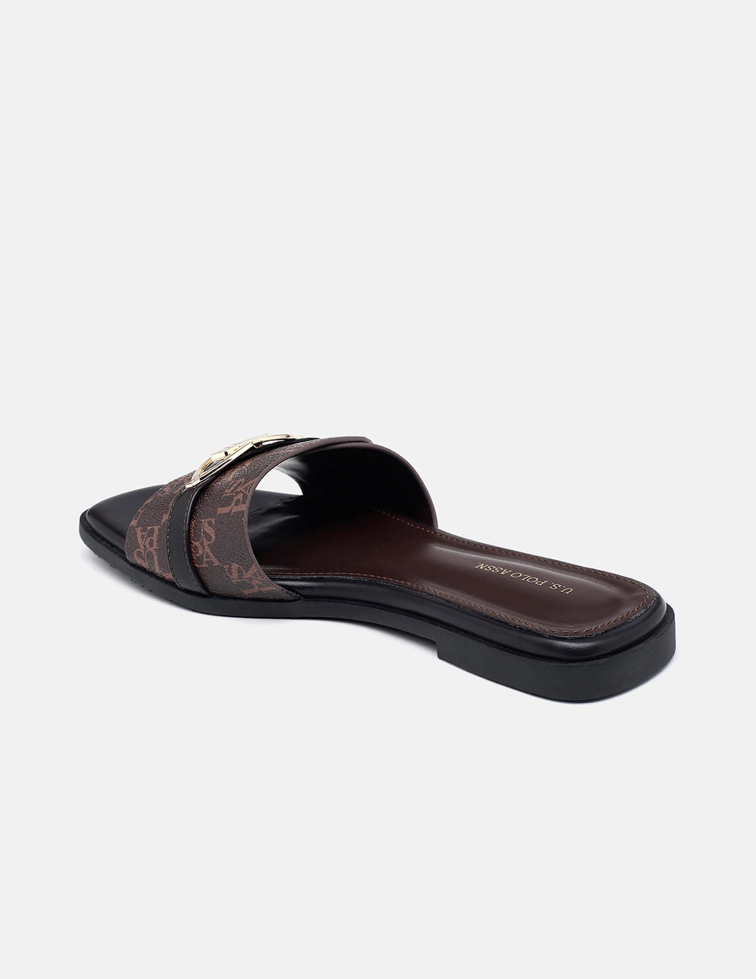 Monogram Leandre Sandals Black - U.S. Polo Assn. India | Large