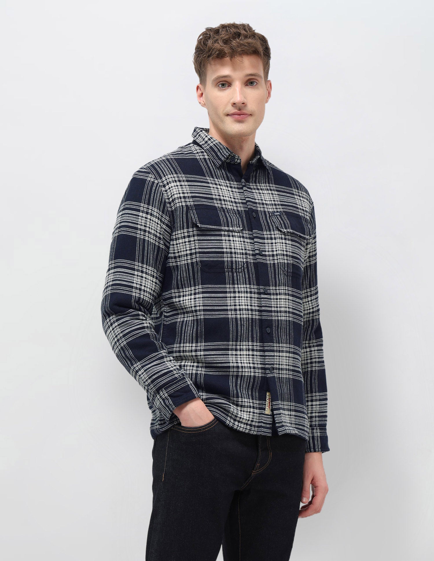 Tartan Checked Slim Fit Shirt Black - U.S. POLO ASSN. | Large