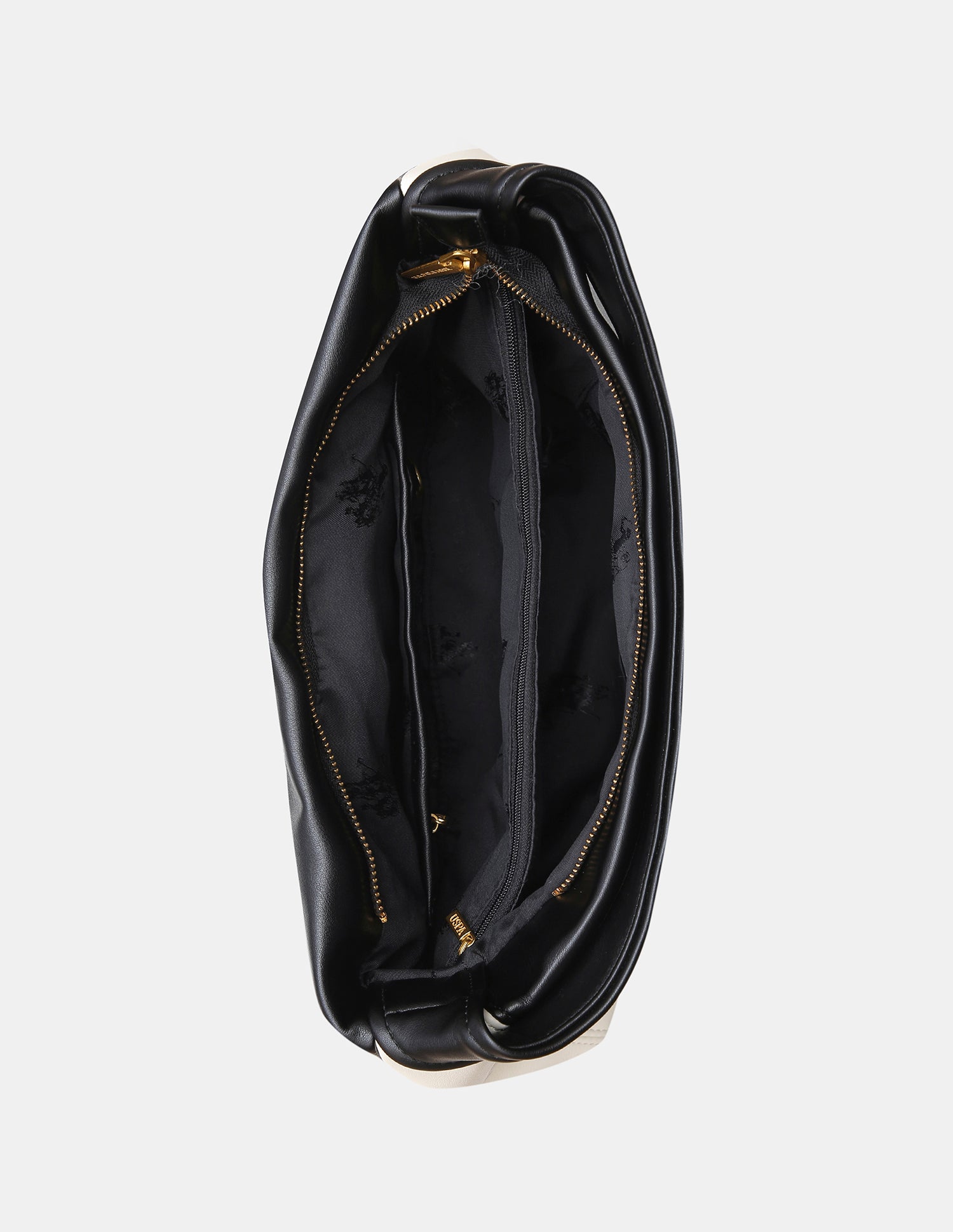 Women Alia Colour Blocked Shoulder Bag Black - U.S. POLO ASSN. | Large