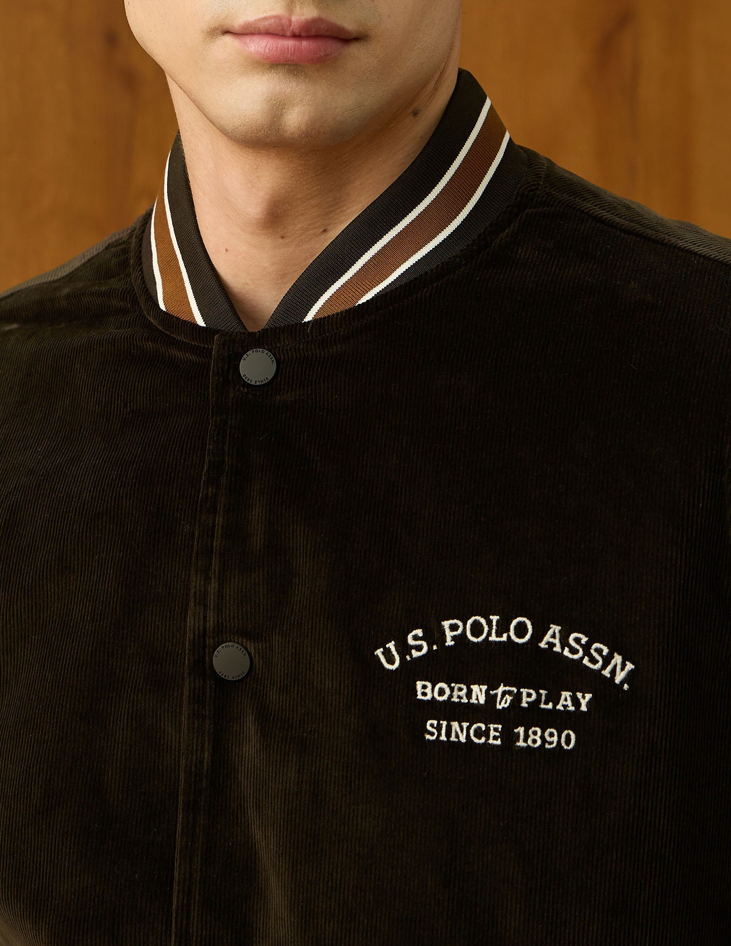 Regular Fit Varsity Theatre Varsity Jacket Olive - U.S. POLO ASSN. | Large