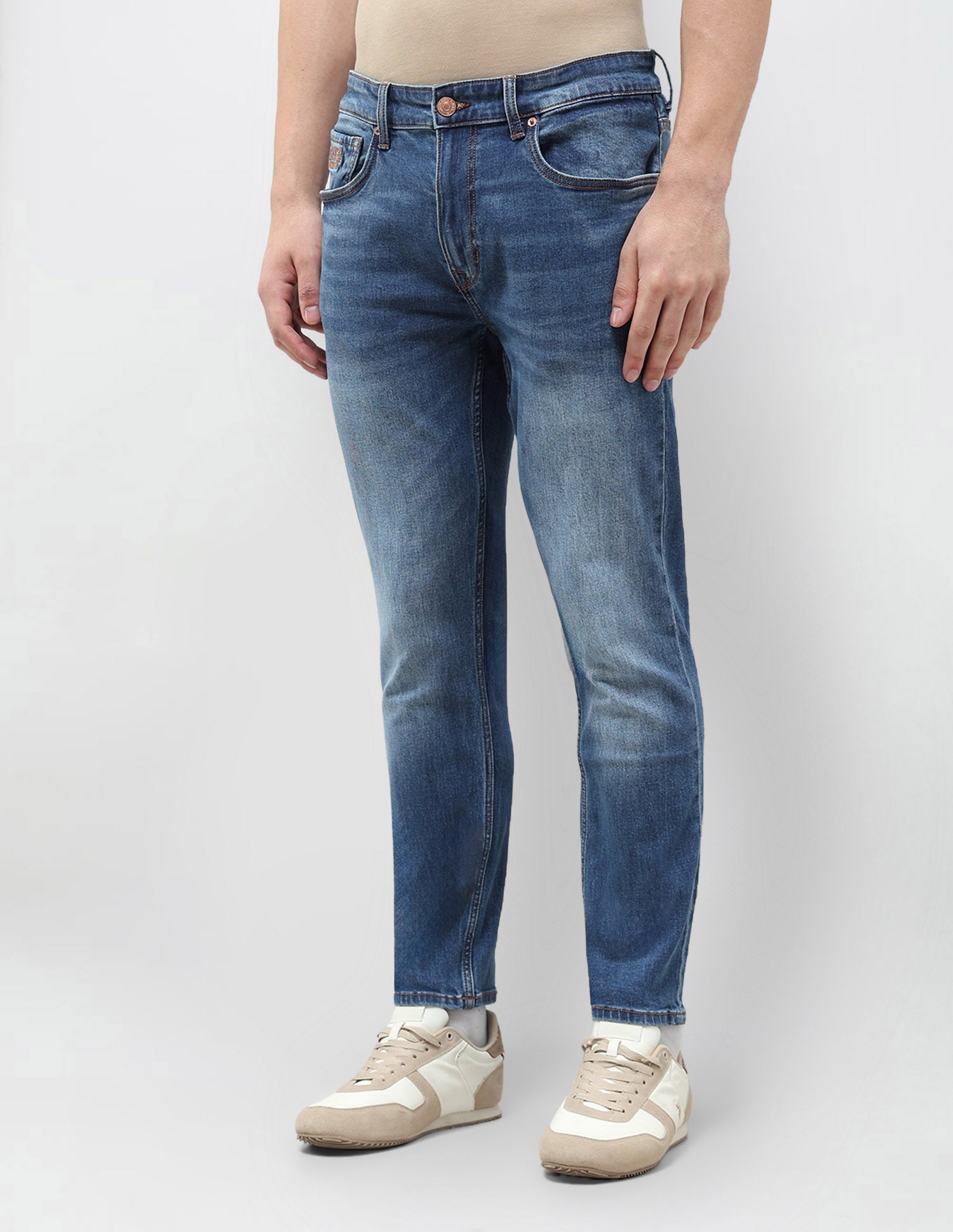 Cole Comfort Cropped Fit Blue Jeans Indigo - U.S. POLO ASSN. | Large