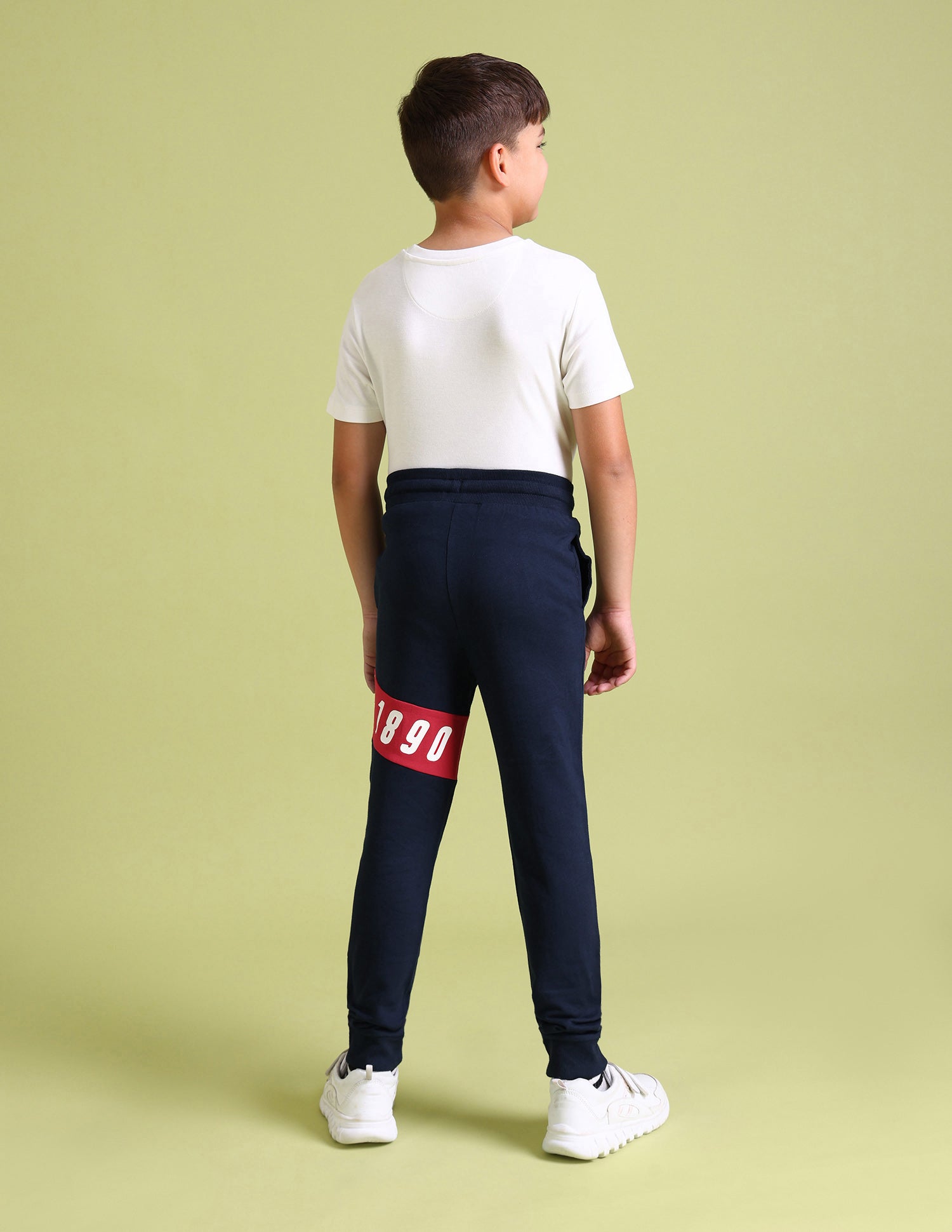 Boys Blue Mid Rise Solid Track Pants Navy Blue - U.S. POLO ASSN. | Large