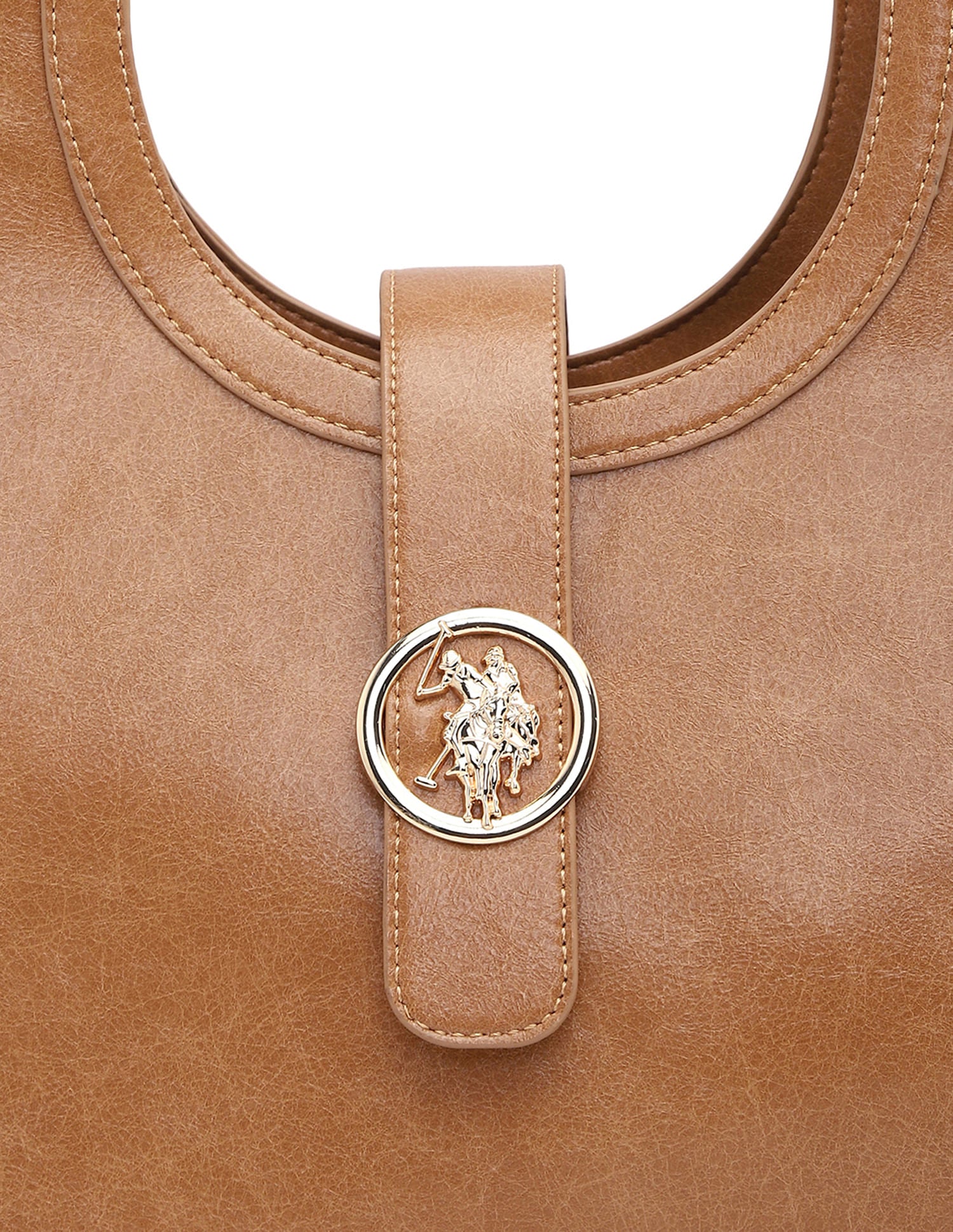 Women Aris Textured Tote Bag Tan - U.S. POLO ASSN. | Large