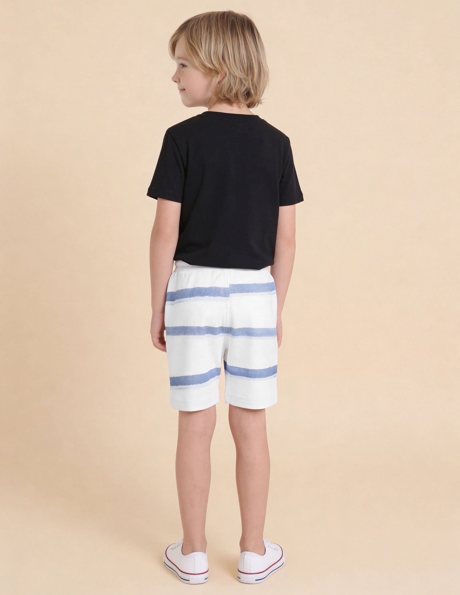 Horizontal Striped Regular Fit Shorts White - U.S. Polo Assn. India | Large