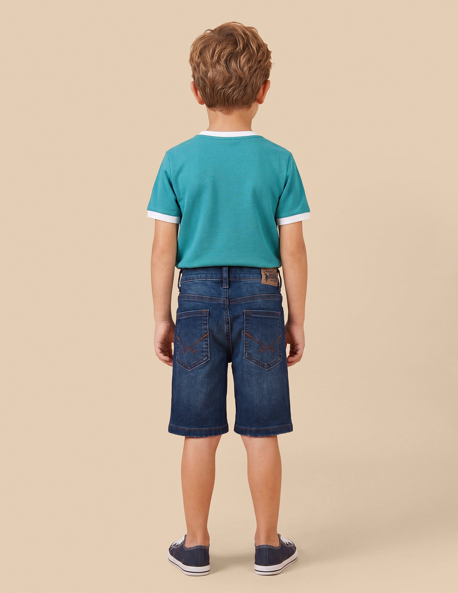 Mid Rise Regular Fit Denim Shorts Dark Blue - U.S. Polo Assn. India | Large