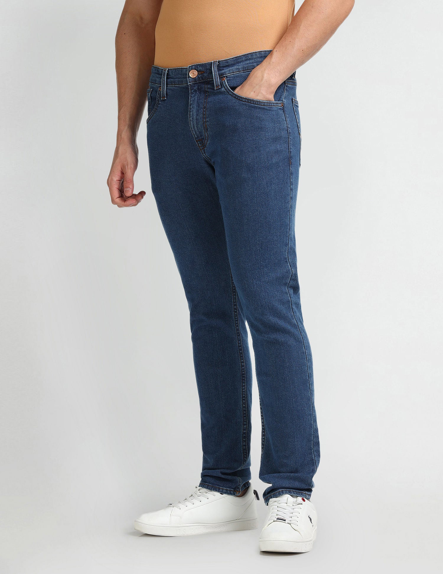 Brandon Slim Tapered Blue Jeans Blue - U.S. Polo Assn. India | Large