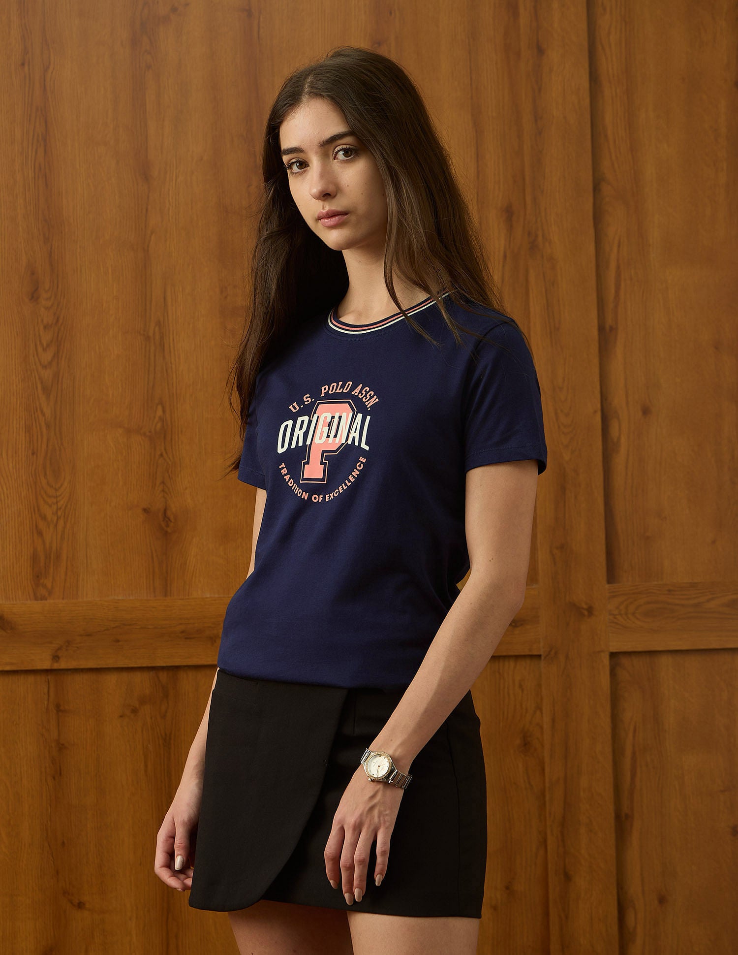 Brand Printed Regular Fit T-Shirt Navy - U.S. POLO ASSN. | Large