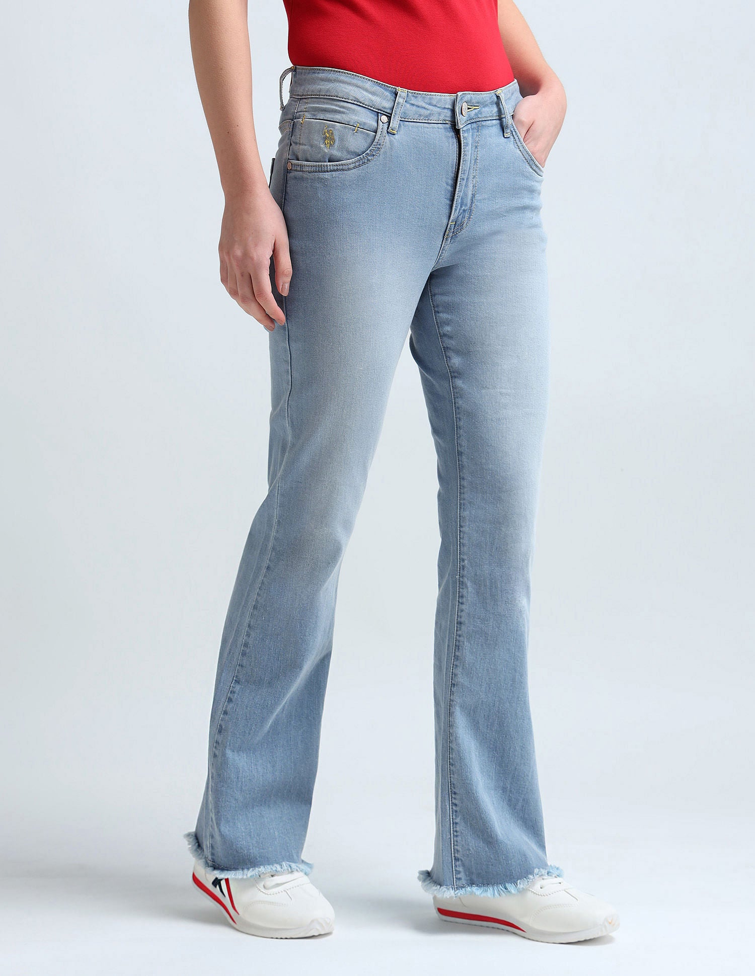 Skinny Bootcut Fit Blue Jeans Blue - U.S. POLO ASSN. | Large