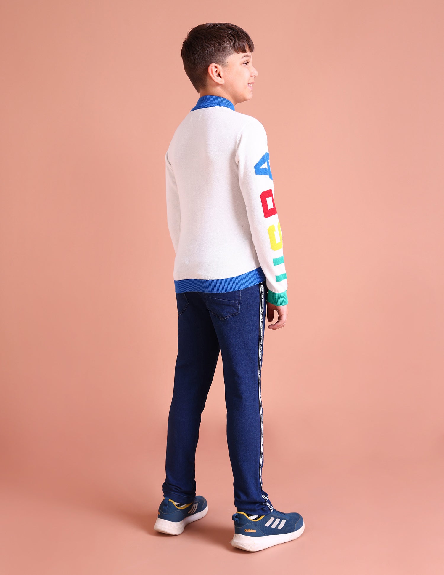 High Neck Logo Colour Block Sweater White - U.S. POLO ASSN. | Large