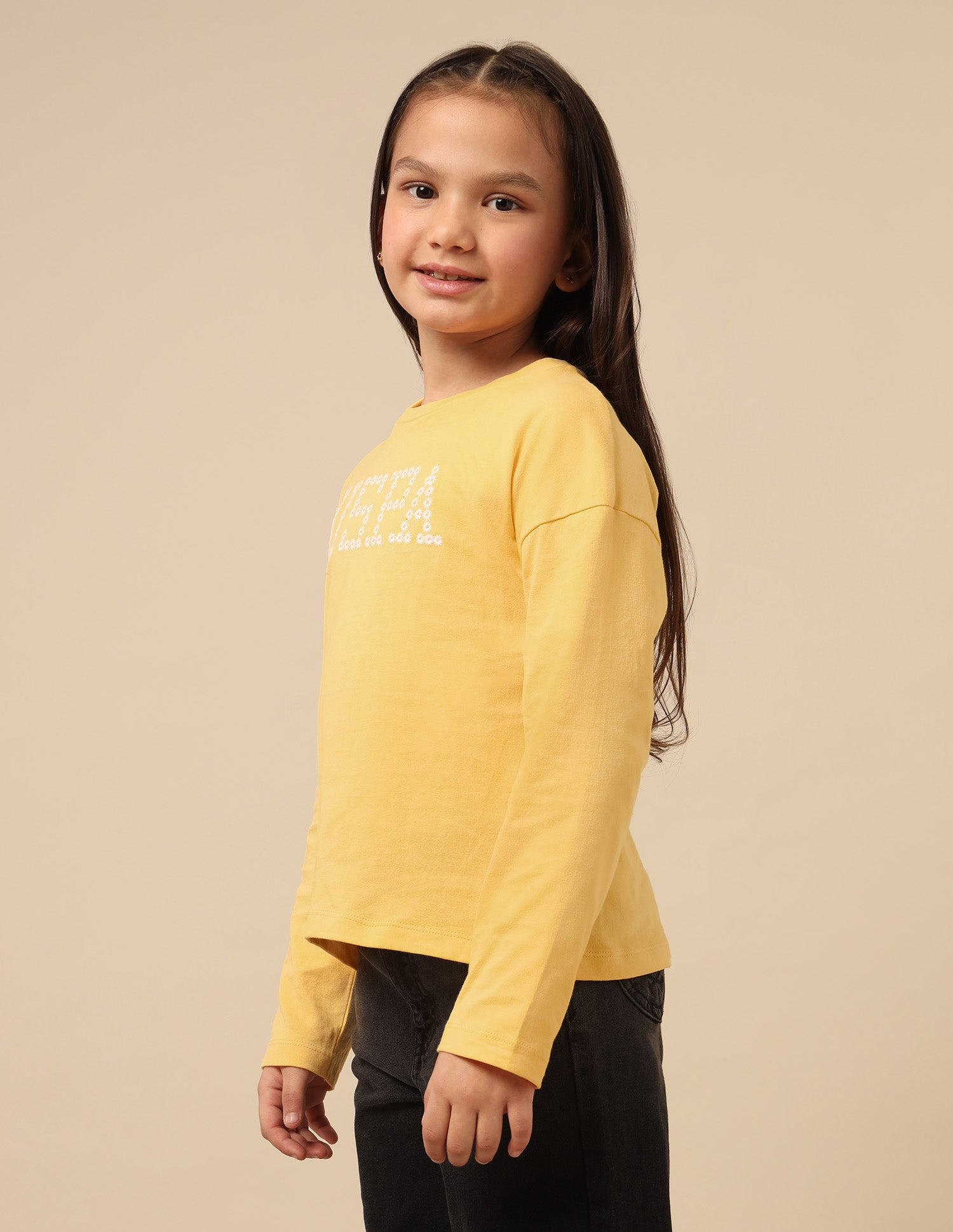 Girls Brand Embroidered Regular Fit Top Yellow - U.S. POLO ASSN. | Large
