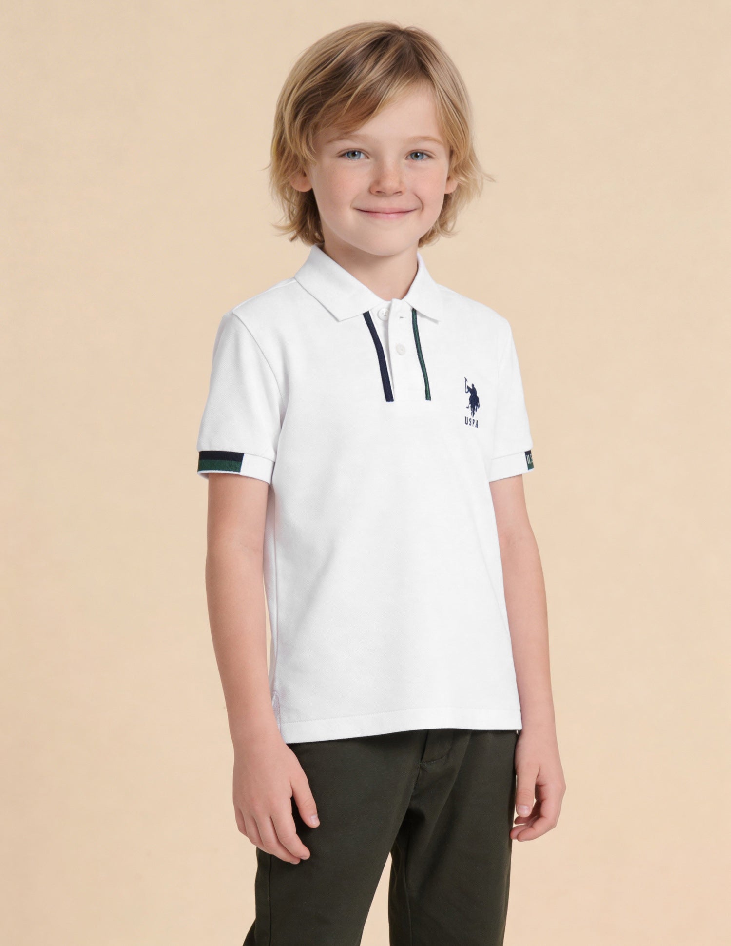 Solid Regular Fit Polo Shirt White - U.S. Polo Assn. India | Large