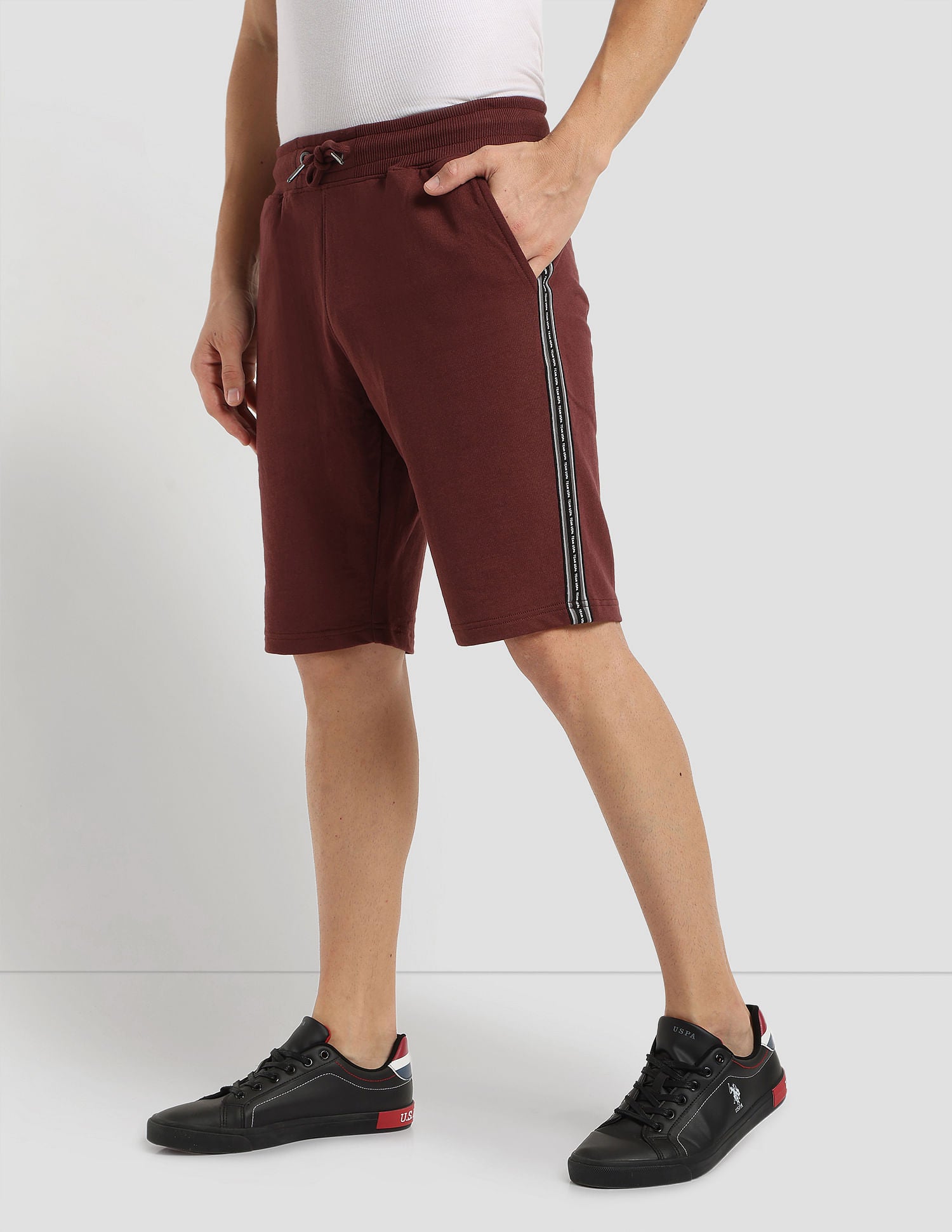 Brand Tape Performance Shorts Maroon - U.S. Polo Assn. India | Large