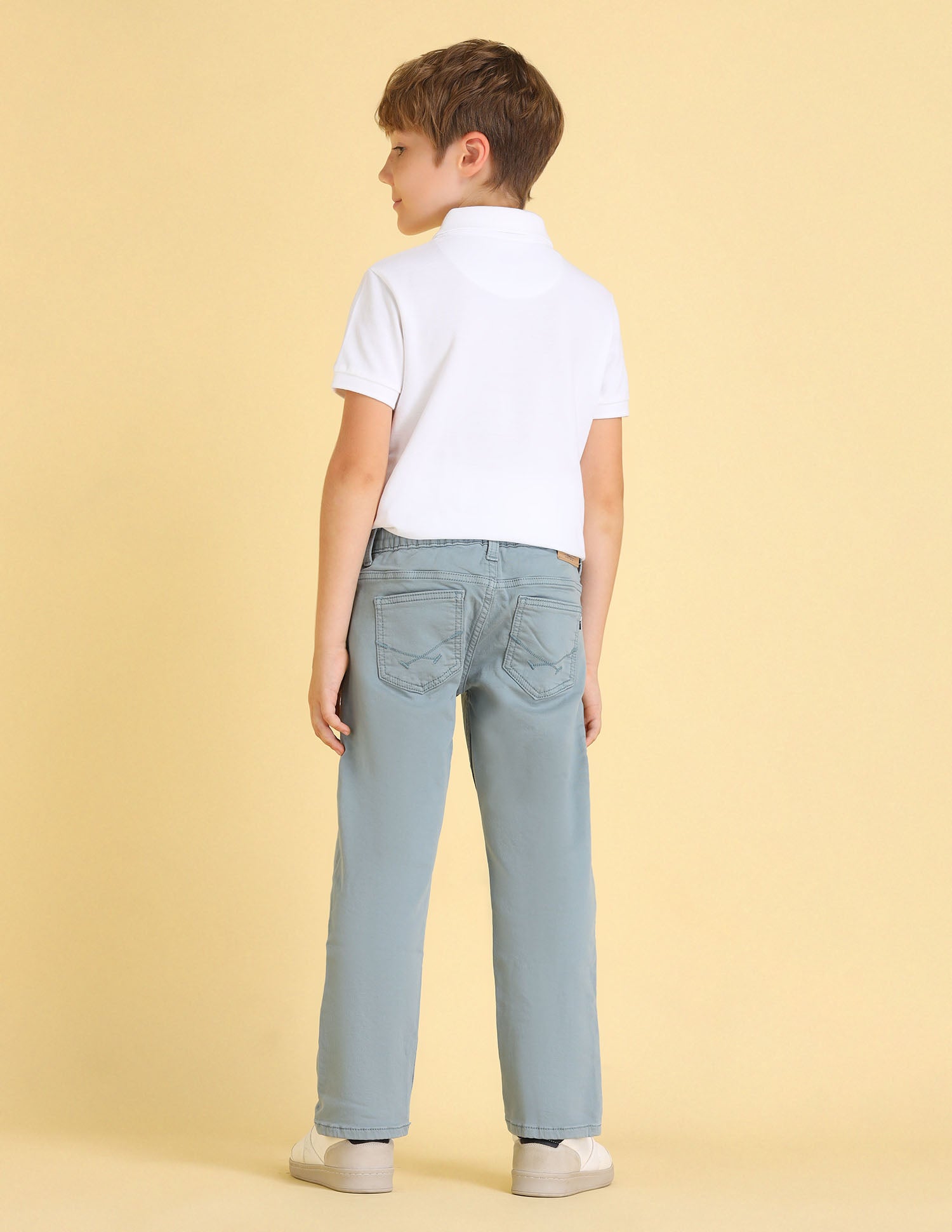 Boys Relaxed Fit Mid Rise Jeans Aqua - U.S. POLO ASSN. | Large