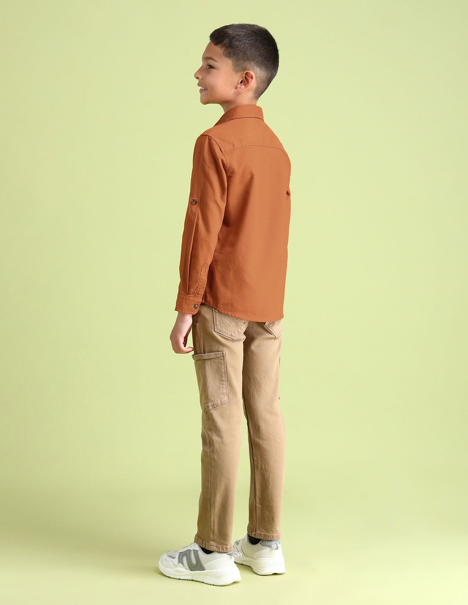 Dobby Regular Fit Solid Shirt Rust - U.S. POLO ASSN. | Large