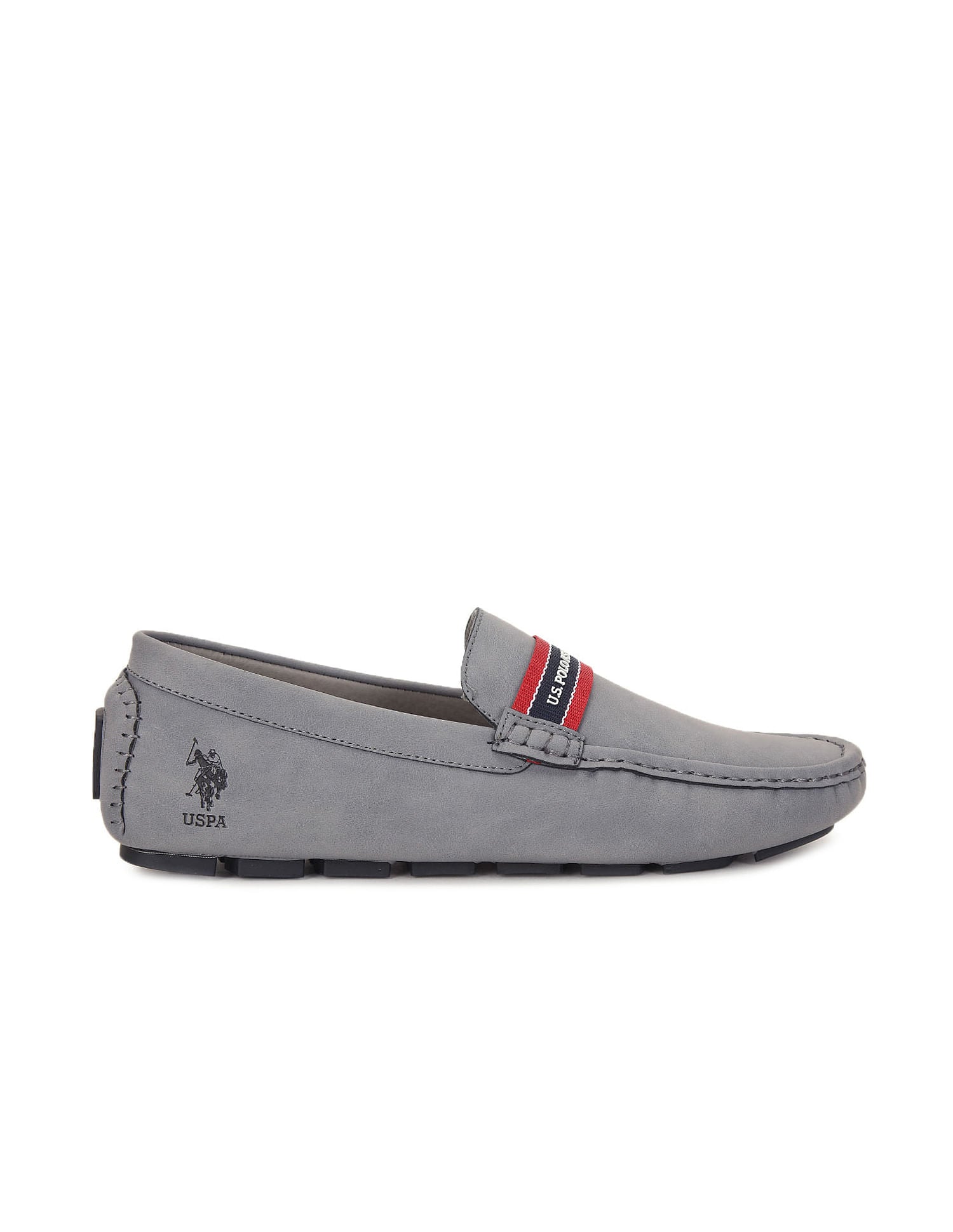 Round Toe Textured Perez 2.0 Shoes Grey - U.S. Polo Assn. India | Large