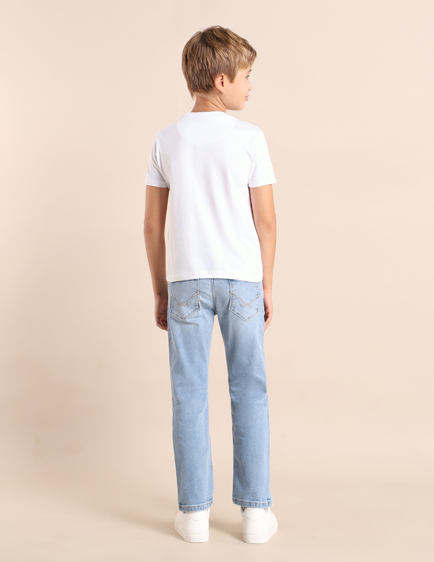 Boys Brand Printed Regular Fit T-Shirt White - U.S. POLO ASSN. | Large