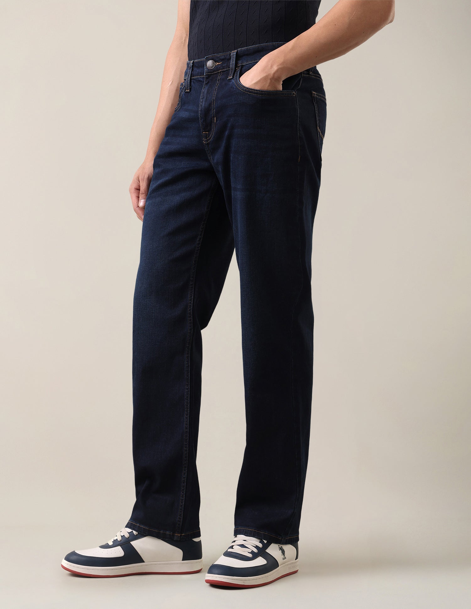 Shawn Relaxed Fit Blue Jeans Indigo - U.S. Polo Assn. India | Large