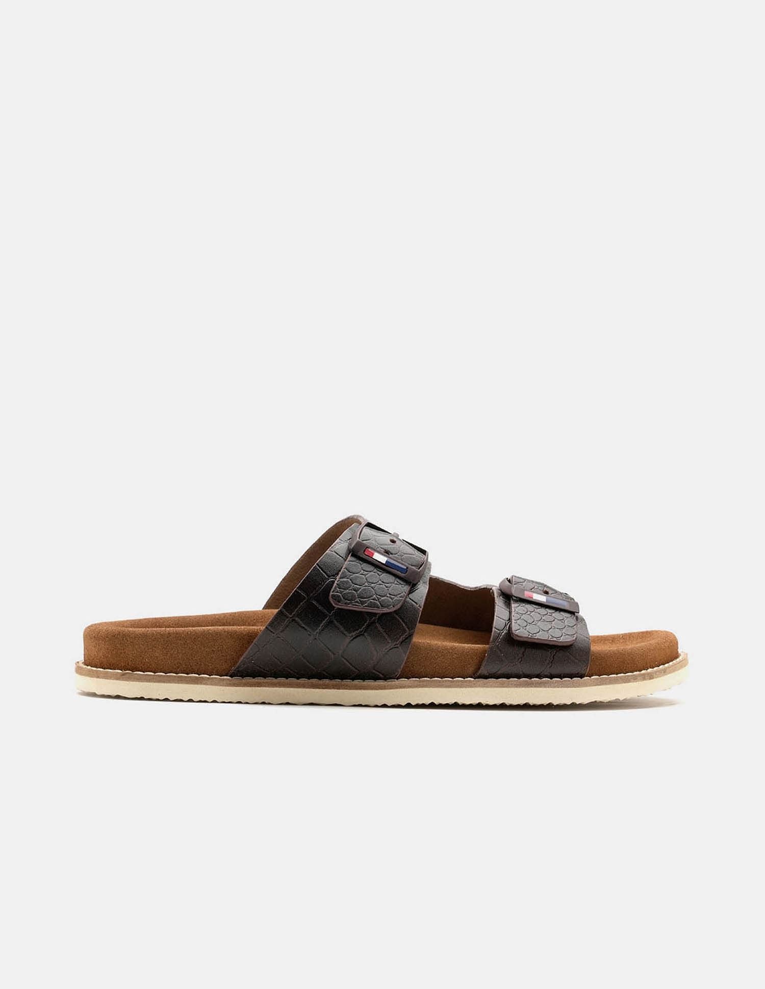 Men Buckle Strap Ace Slippers Brown - U.S. Polo Assn. India | Large