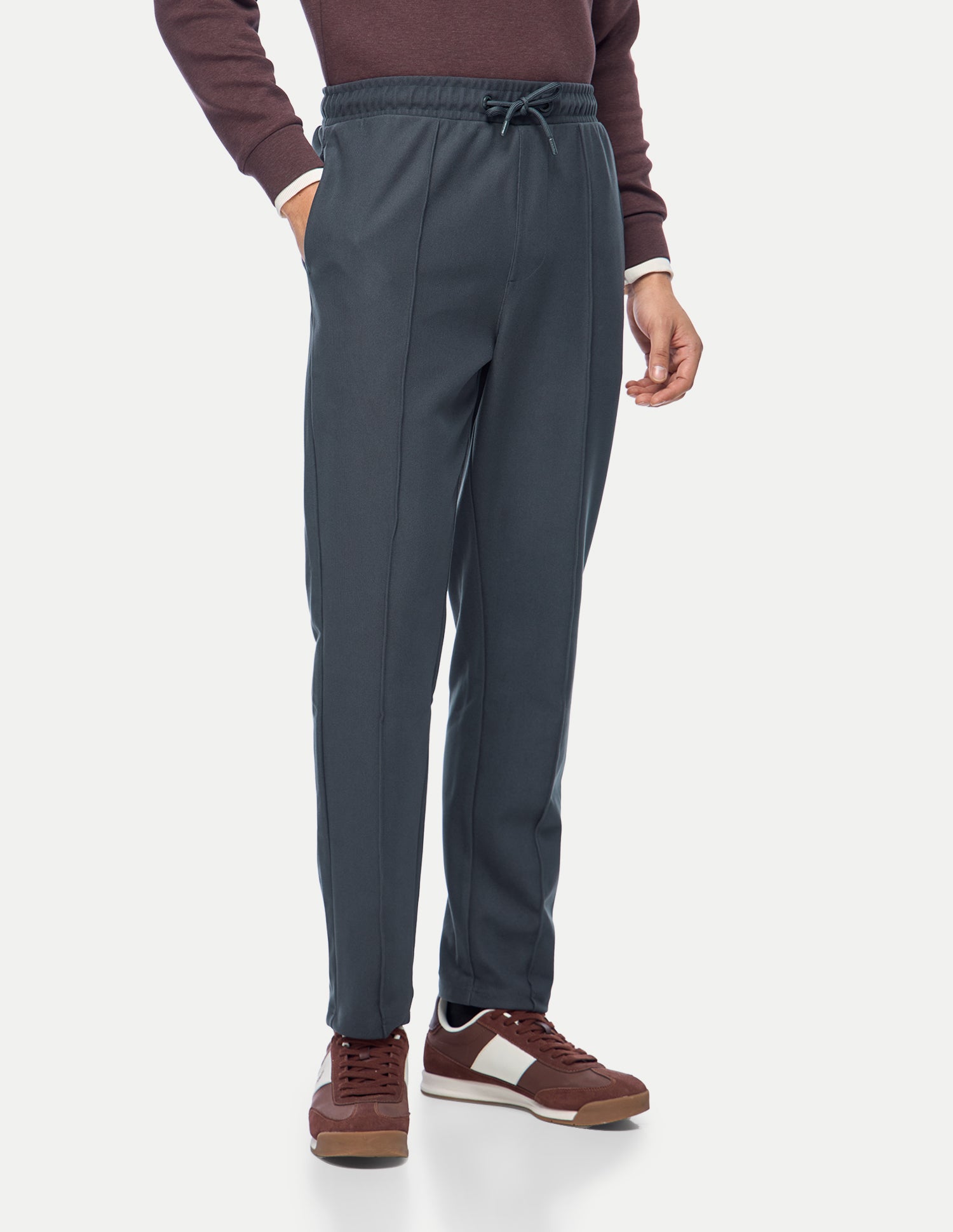 Mid Rise Regular Fit Track Pants Dark Grey - U.S. Polo Assn. India | Large
