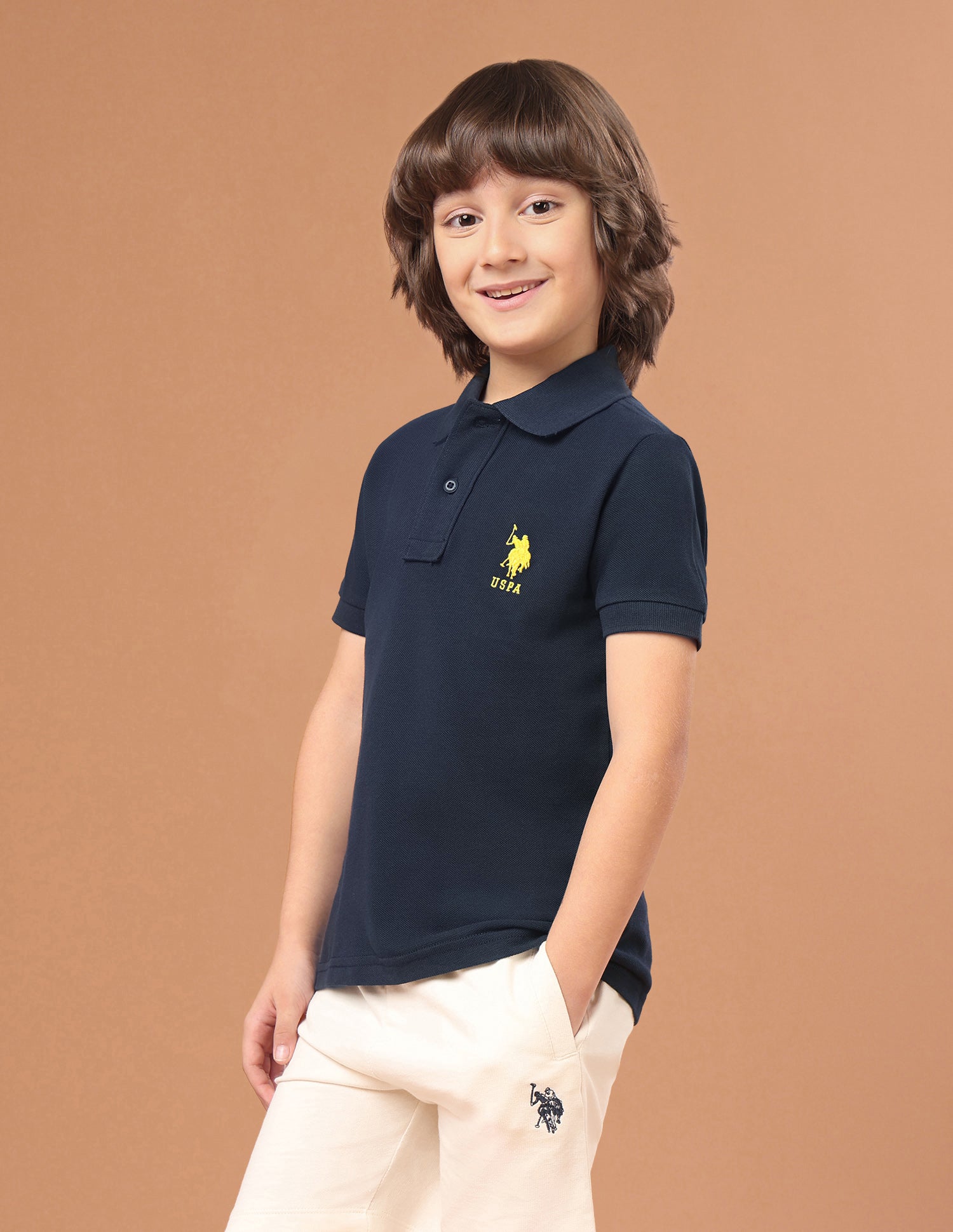 Solid Regular Fit Polo Shirt Navy - U.S. Polo Assn. India | Large