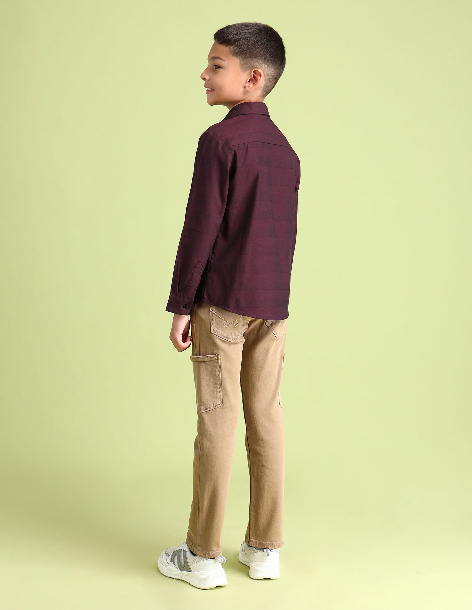 Regular Fit Dobby Shirt Maroon - U.S. Polo Assn. India | Large