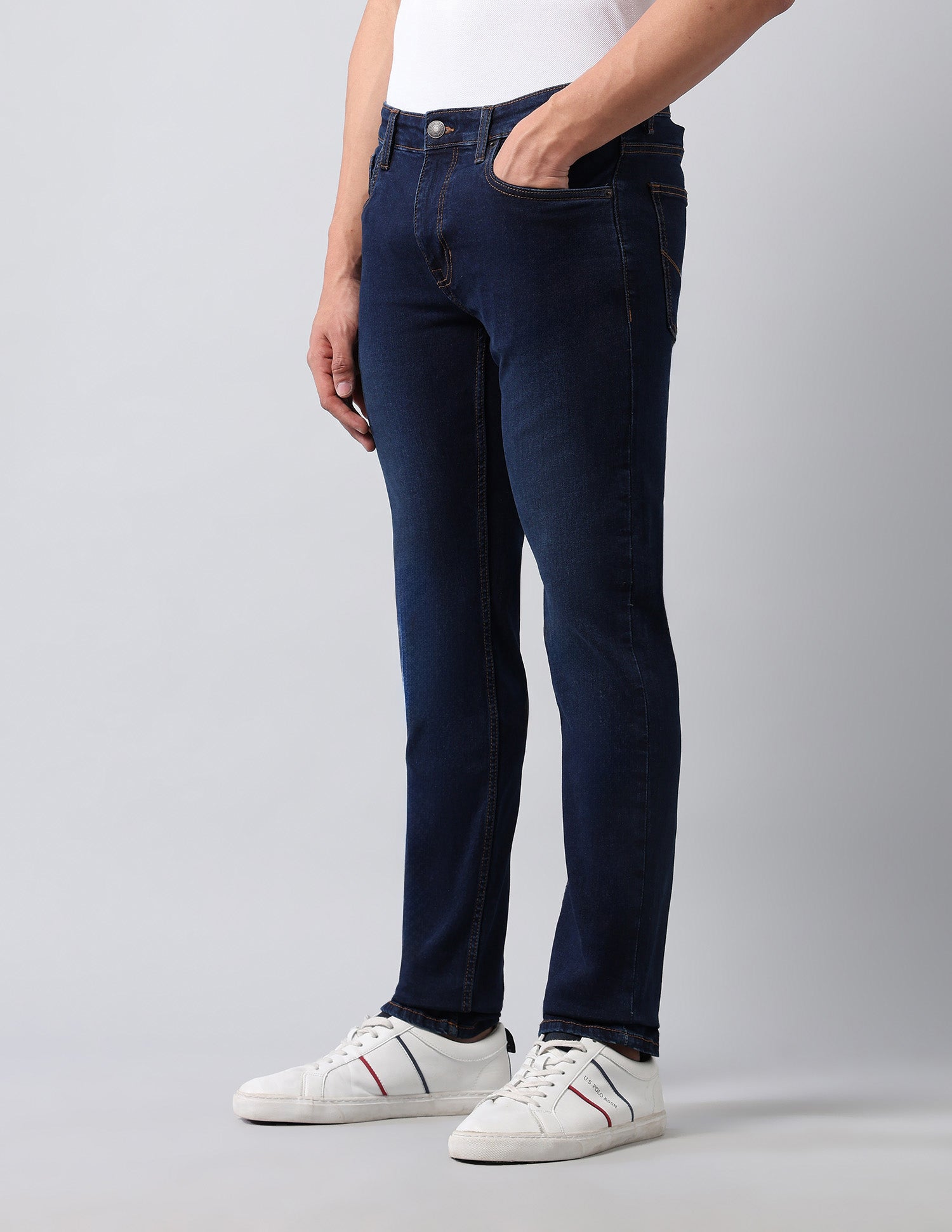 Regallo Skinny Fit Blue Jeans Blue - U.S. Polo Assn. India | Large