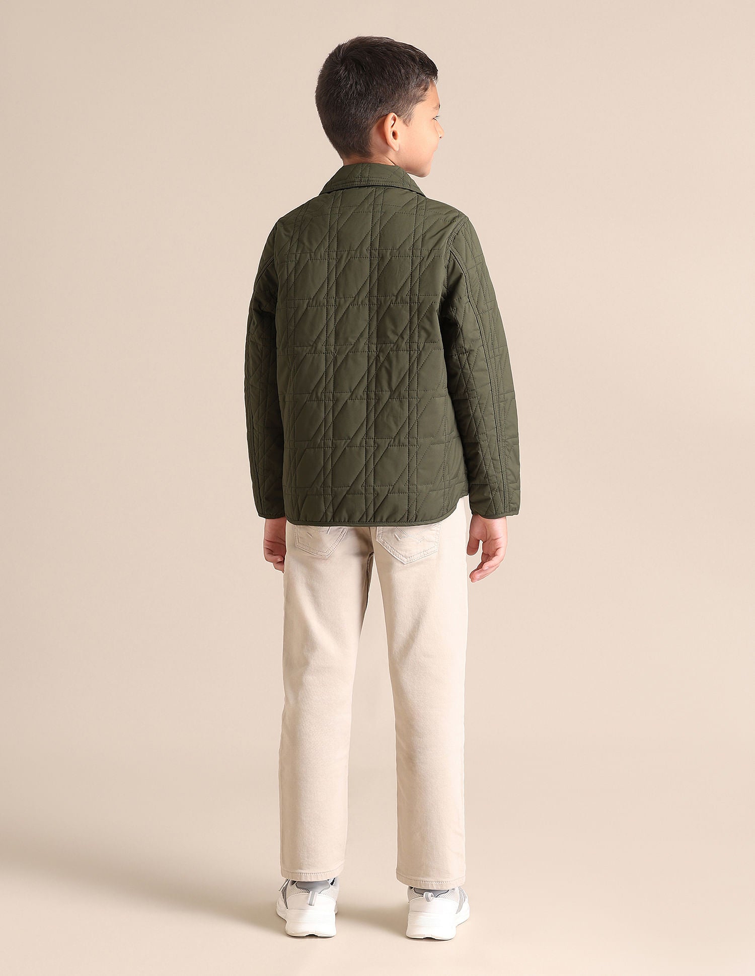 Boys Solid Spread Collar Jacket Kombu Green - U.S. POLO ASSN. | Large