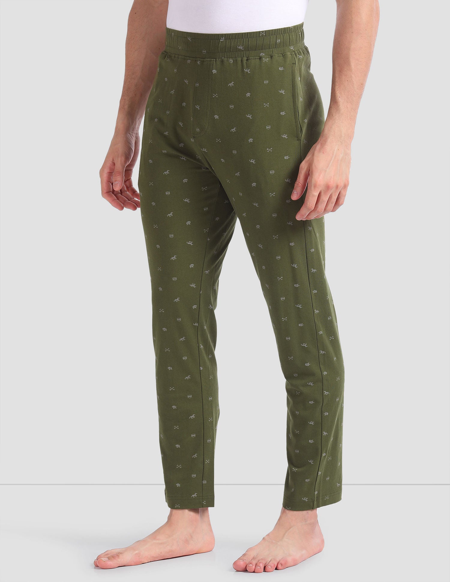 All Over Print OELP2 Lounge Track Pants - Pack Of 1 Olive - U.S. POLO ASSN. | Large