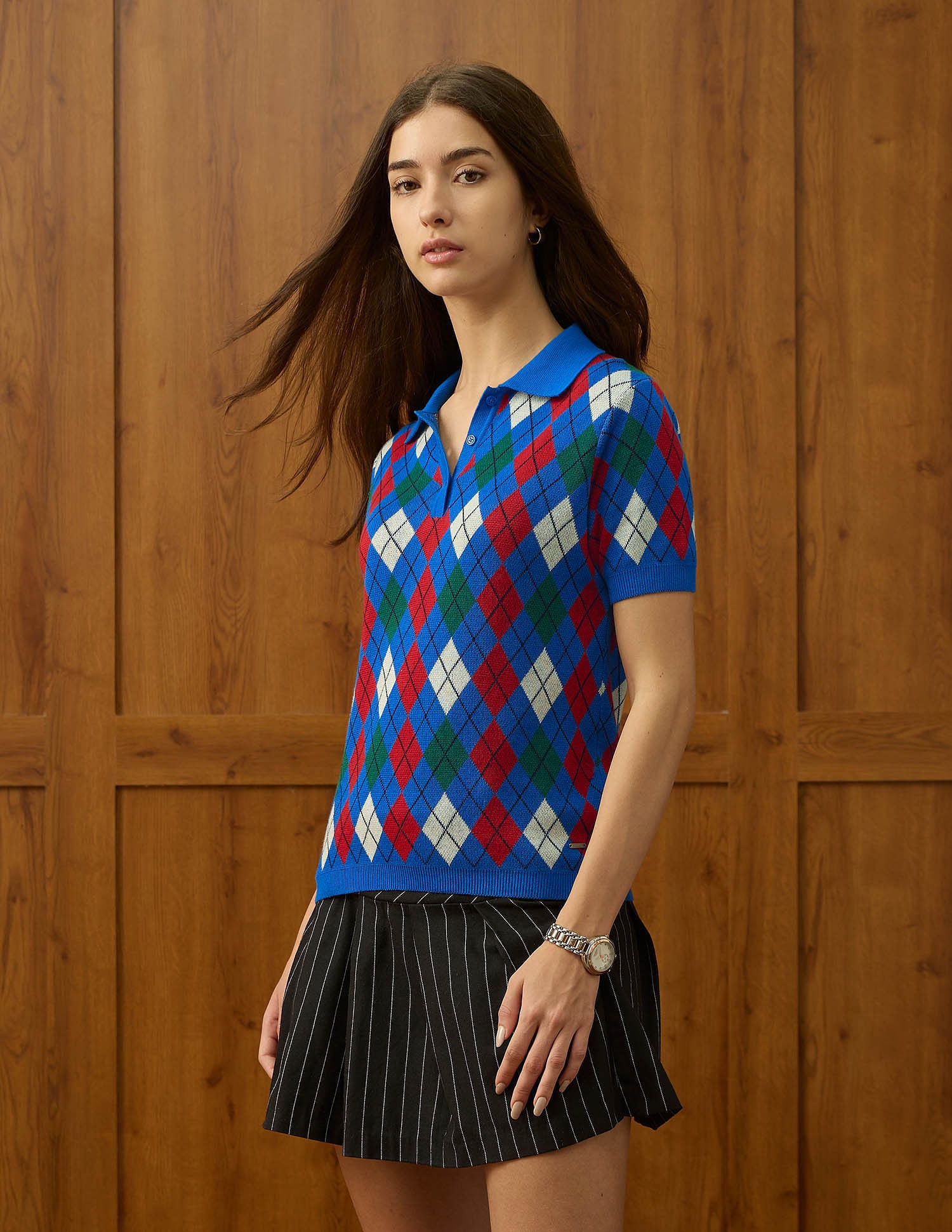 Relaxed Fit Argyle Polo Shirt Blue - U.S. POLO ASSN. | Large