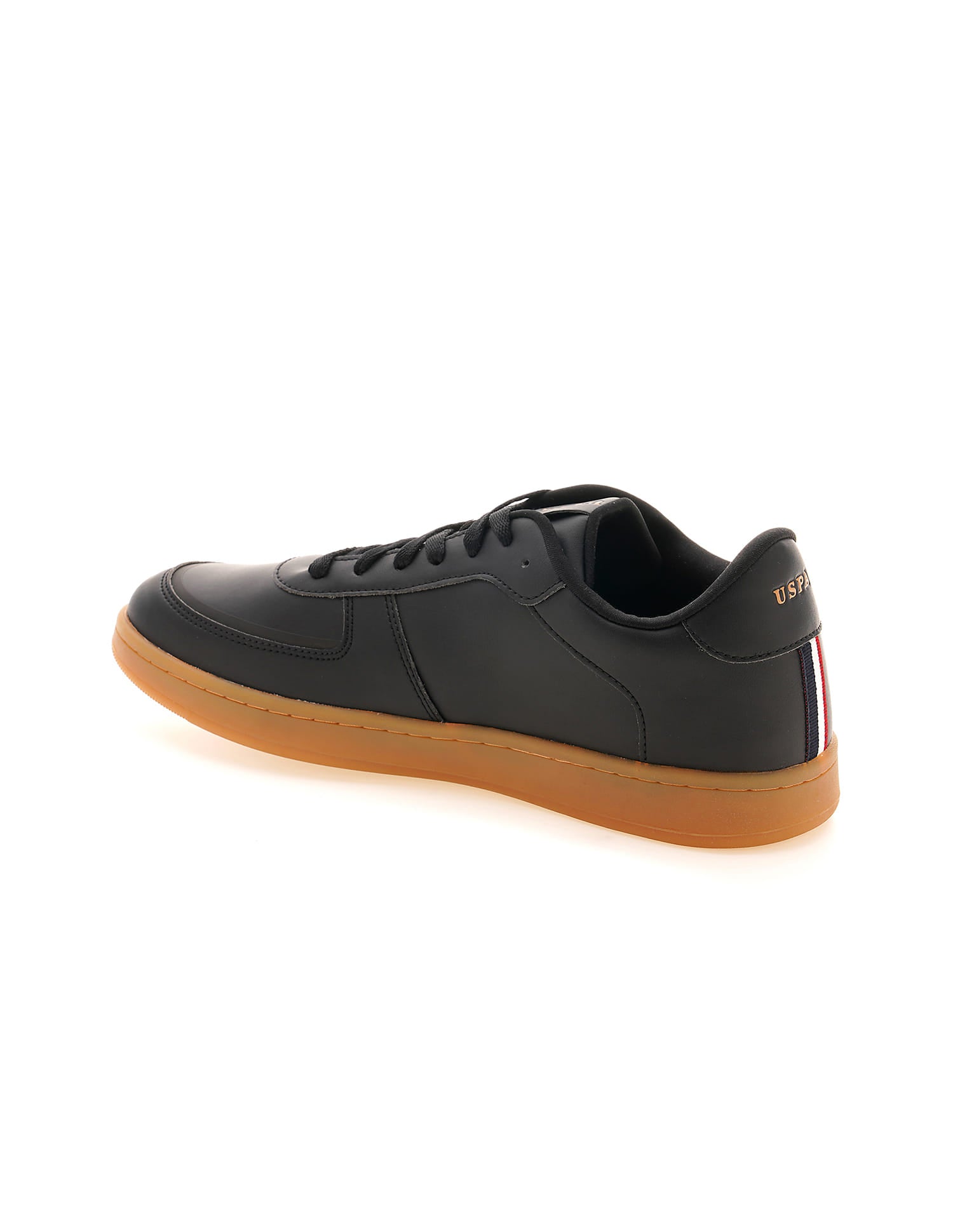 Men Reiner Black Retro Court Sneakers Black - U.S. Polo Assn. India | Large