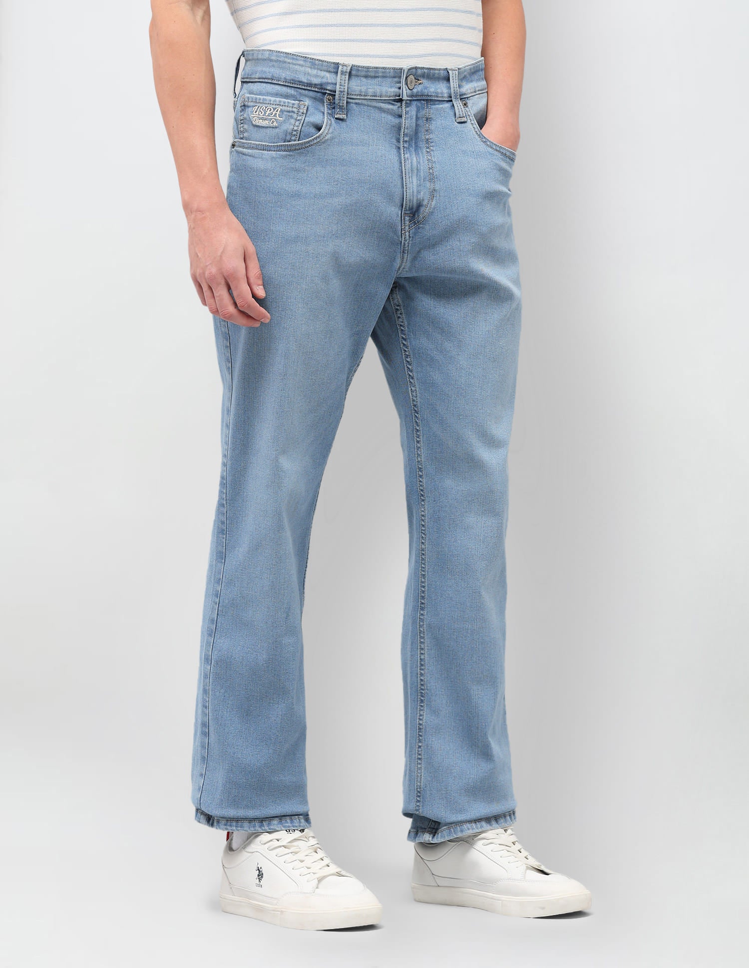 Solid Bootcut Jeans Blue - U.S. Polo Assn. India | Large