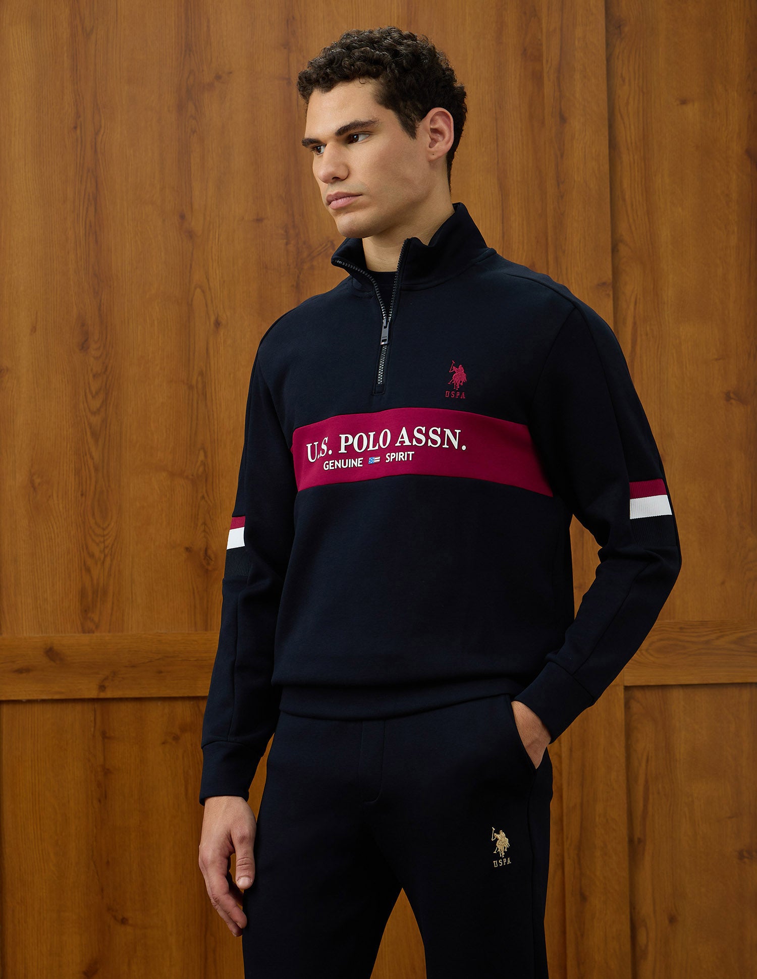 Brand Embossed Varsity Theatre Sweatshirt Navy - U.S. POLO ASSN. | Large