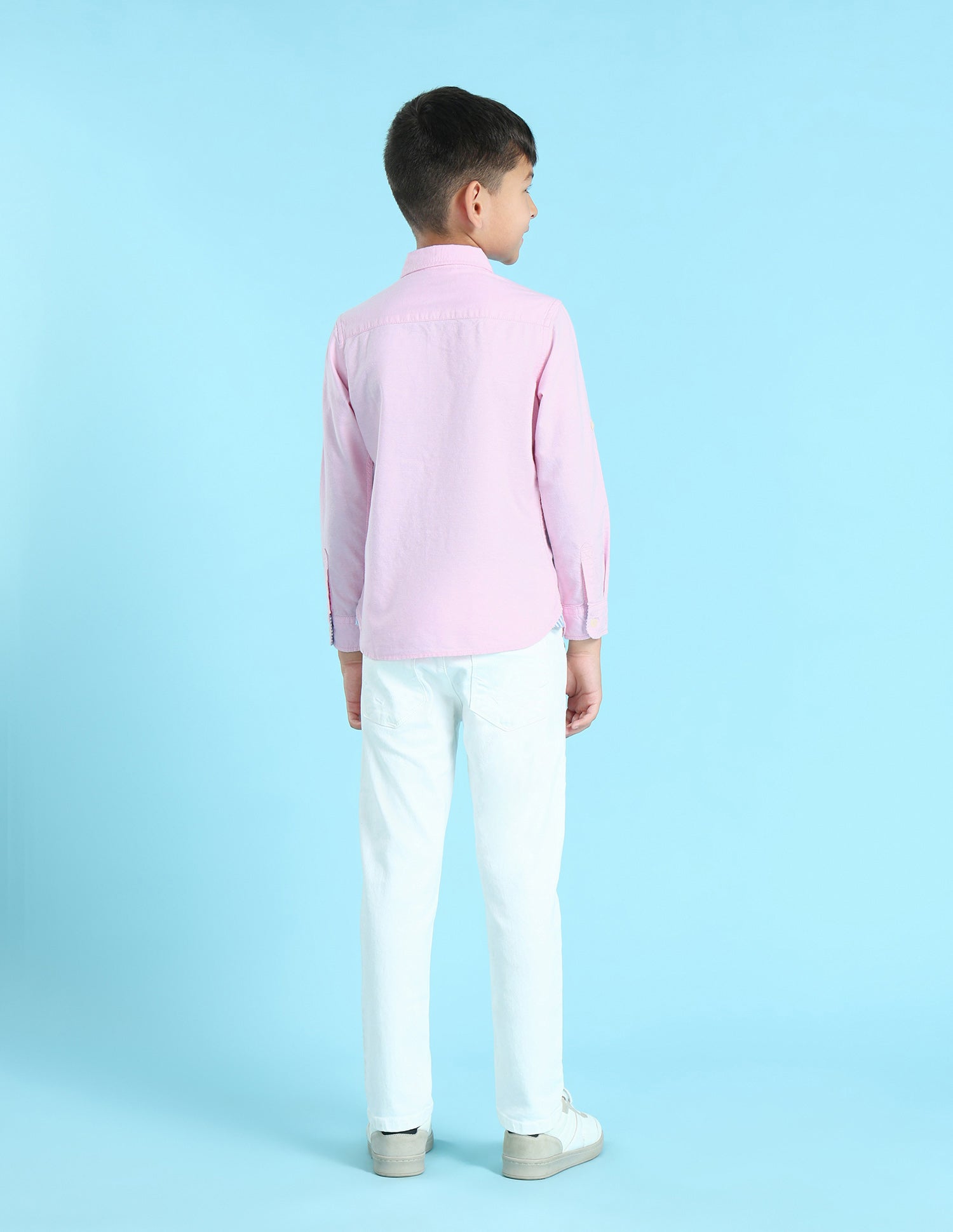 Button Down Collar Solid Casual Shirt Light. Pink - U.S. POLO ASSN. | Large